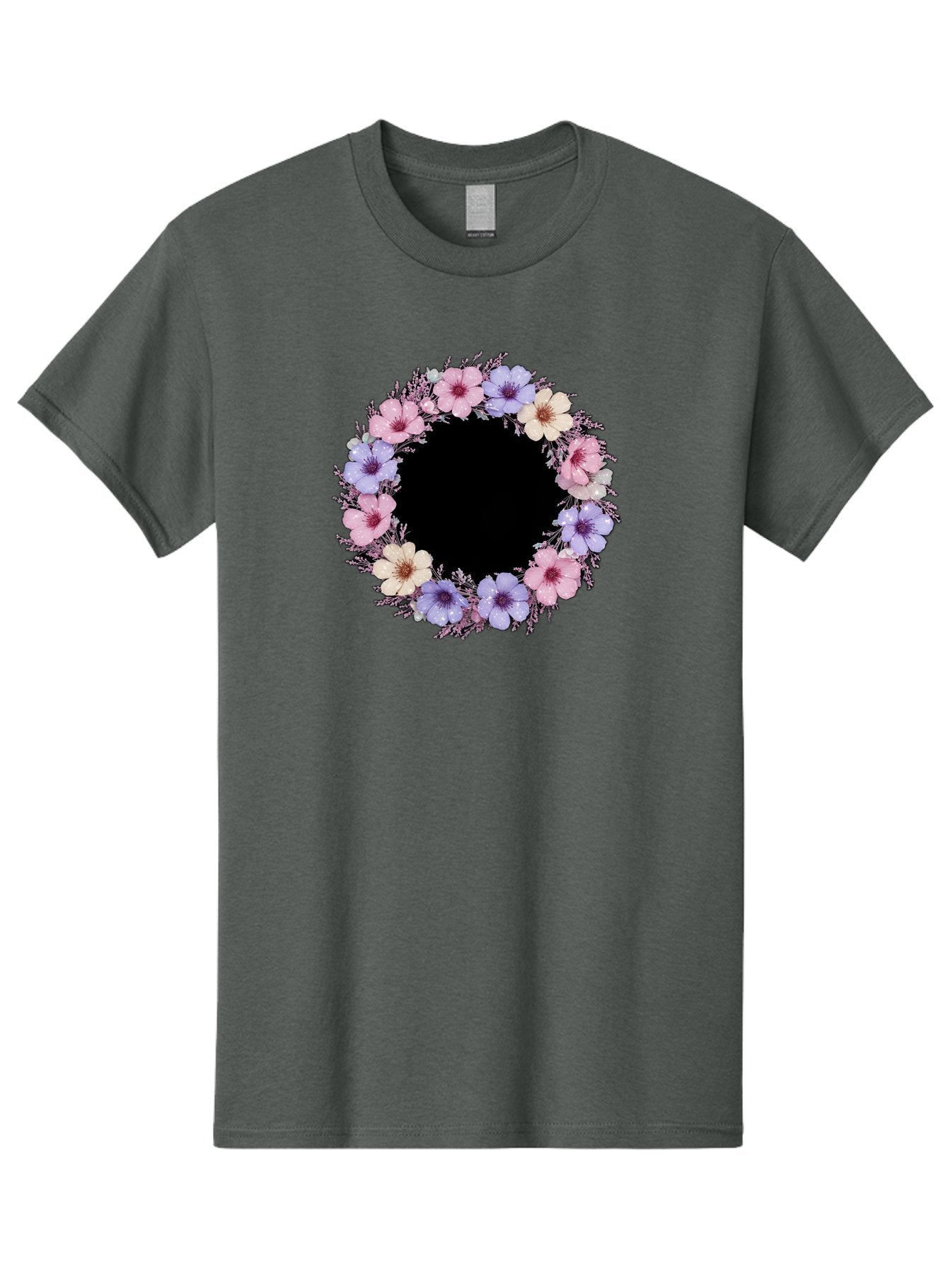 Floral-Wreath Men'S Graphic Tee, 100% Cotton, Comfortable Casual Summer Wear, Machine Washable, Vintage Camera, Old Camera, Antique Camera, Black Camera, Classic Photography, Photography Equipment, Nostalgic Device, Film Camera, Camera Art Bai005