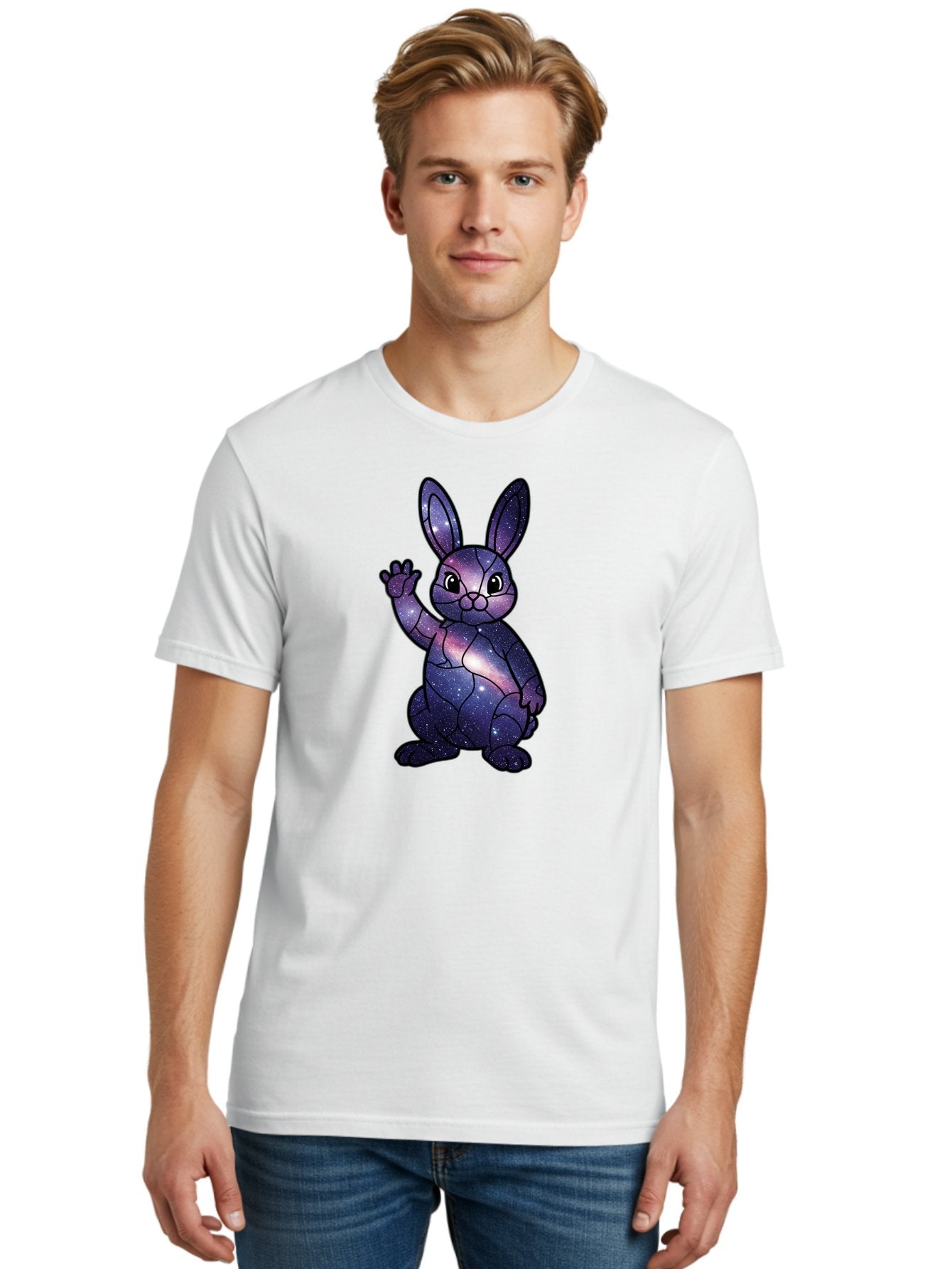 Galaxy-Bunny-1 Men'S Graphic Tee, 100% Cotton, Comfortable Casual Summer Wear, Machine Washable, Vintage Camera, Old Camera, Antique Camera, Black Camera, Classic Photography, Photography Equipment, Nostalgic Device, Film Camera, Camera Art Bai013 17