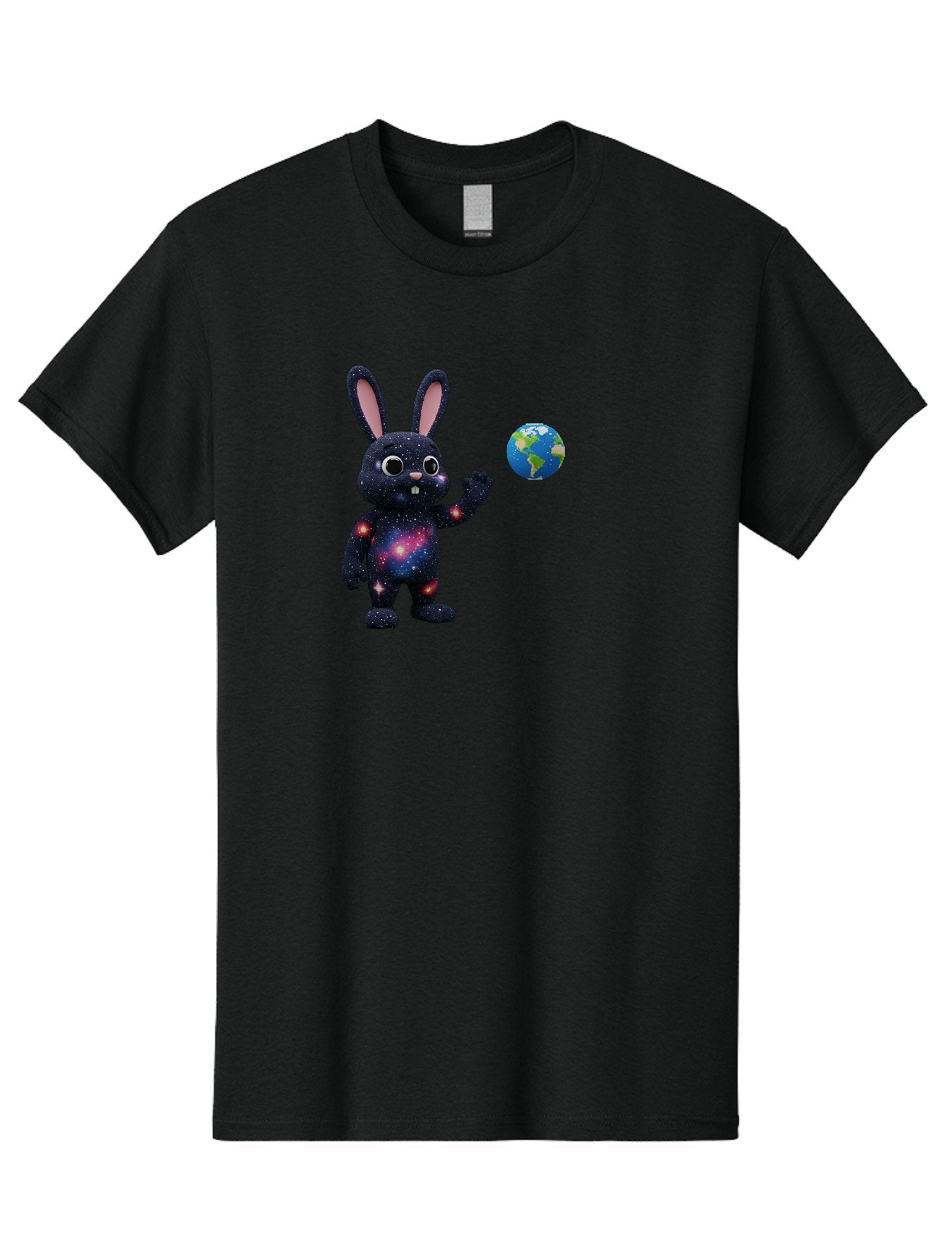 Galaxy-Bunny-2 Men'S Graphic Tee, 100% Cotton, Comfortable Casual Summer Wear, Machine Washable, Vintage Camera, Old Camera, Antique Camera, Black Camera, Classic Photography, Photography Equipment, Nostalgic Device, Film Camera, Camera Art Bai014
