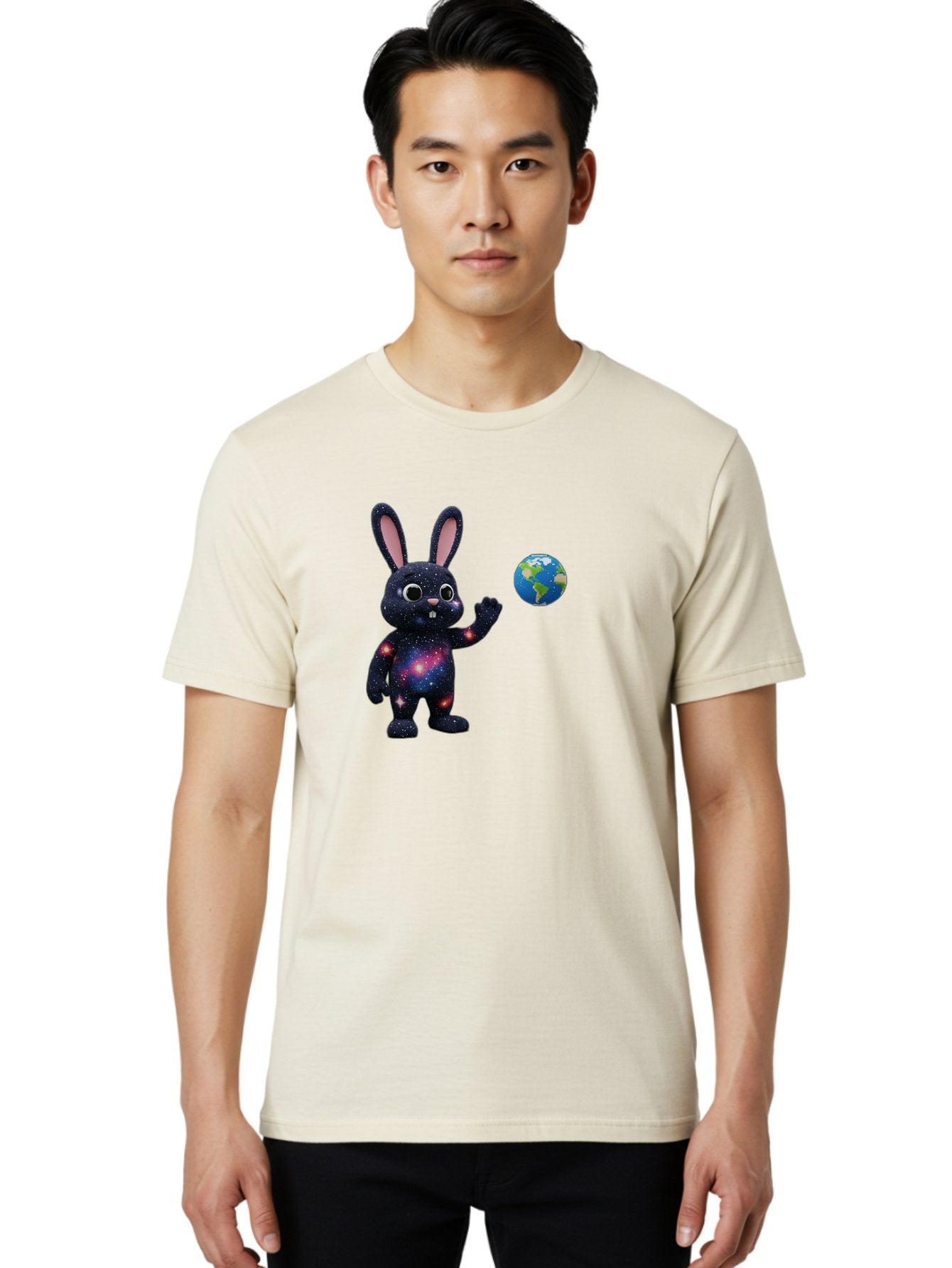 Galaxy-Bunny-2 Men'S Graphic Tee, 100% Cotton, Comfortable Casual Summer Wear, Machine Washable, Vintage Camera, Old Camera, Antique Camera, Black Camera, Classic Photography, Photography Equipment, Nostalgic Device, Film Camera, Camera Art Bai014 29