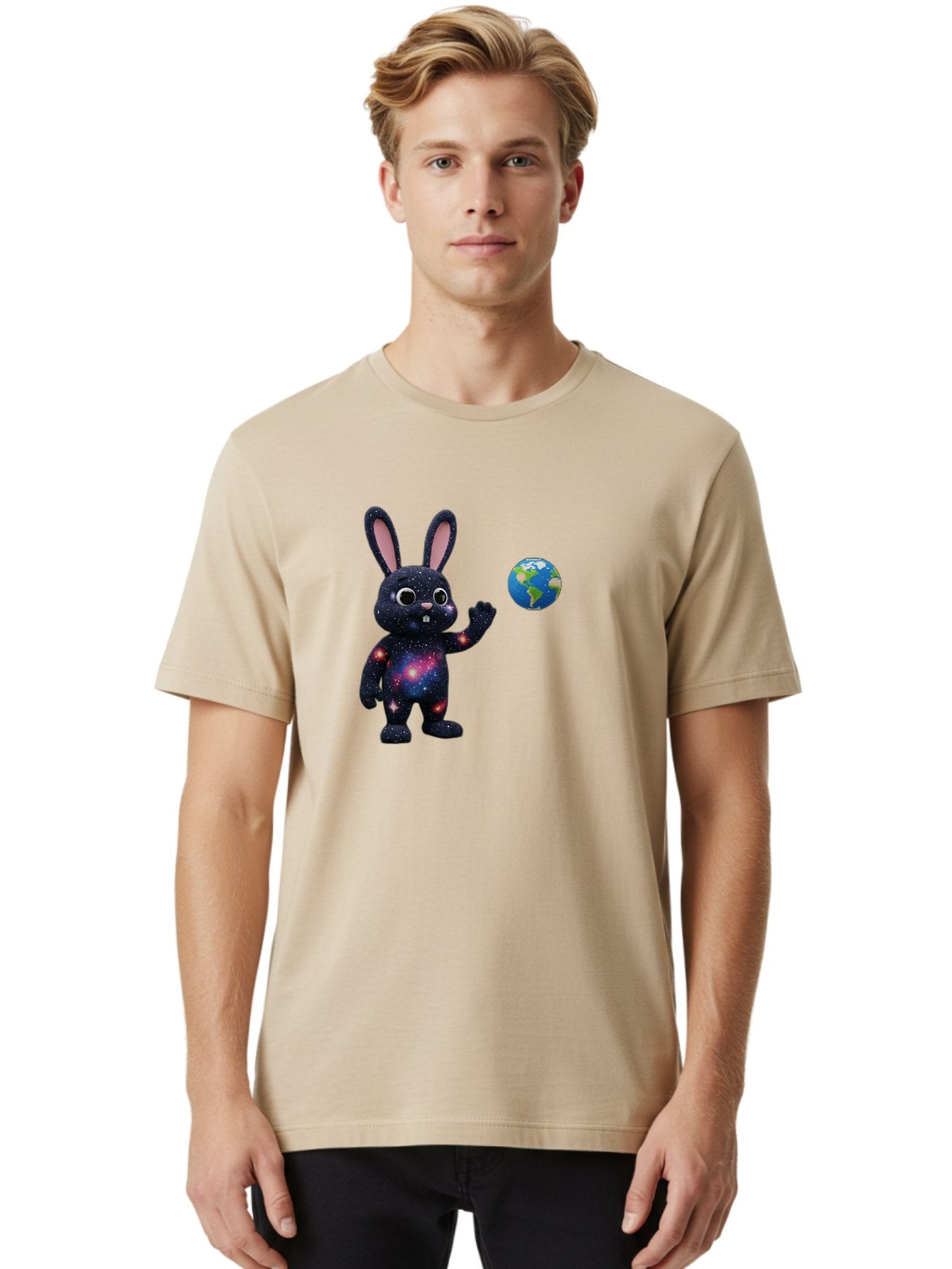 Galaxy-Bunny-2 Men'S Graphic Tee, 100% Cotton, Comfortable Casual Summer Wear, Machine Washable, Vintage Camera, Old Camera, Antique Camera, Black Camera, Classic Photography, Photography Equipment, Nostalgic Device, Film Camera, Camera Art Bai014 17