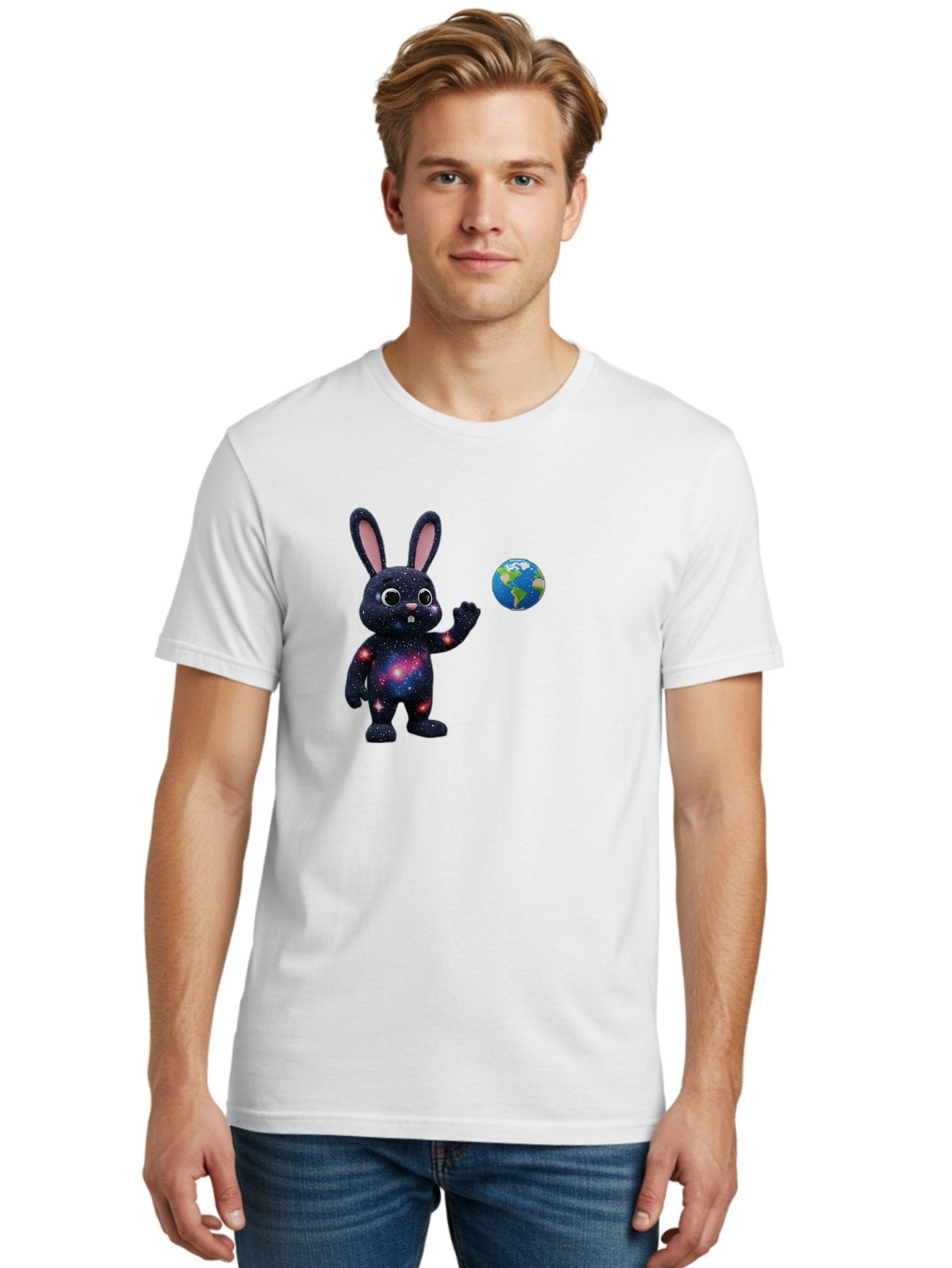 Galaxy-Bunny-2 Men'S Graphic Tee, 100% Cotton, Comfortable Casual Summer Wear, Machine Washable, Vintage Camera, Old Camera, Antique Camera, Black Camera, Classic Photography, Photography Equipment, Nostalgic Device, Film Camera, Camera Art Bai014 20