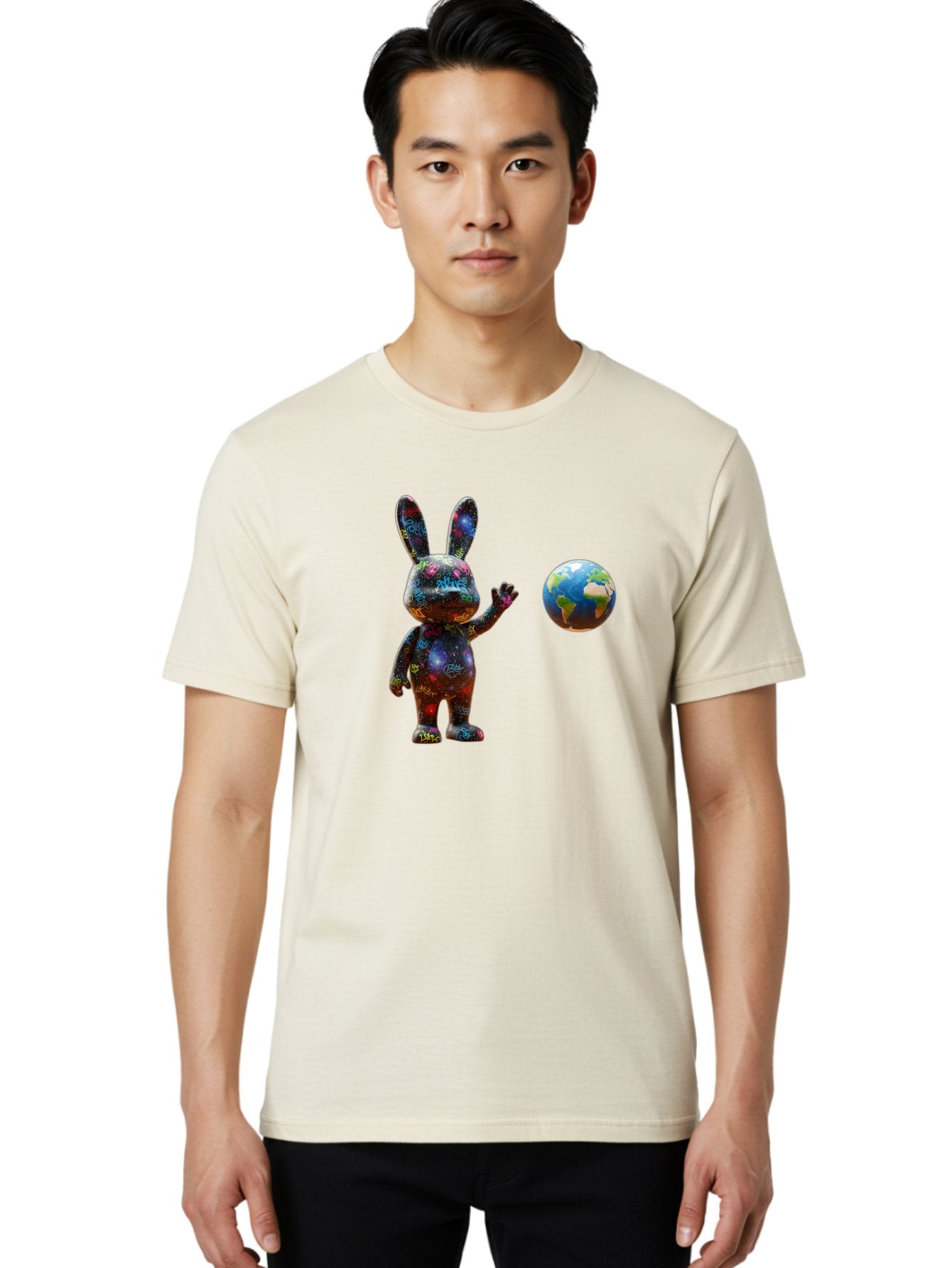 Galaxy-Bunny-3 Men'S Graphic Tee, 100% Cotton, Comfortable Casual Summer Wear, Machine Washable, Vintage Camera, Old Camera, Antique Camera, Black Camera, Classic Photography, Photography Equipment, Nostalgic Device, Film Camera, Camera Art Bai015 30