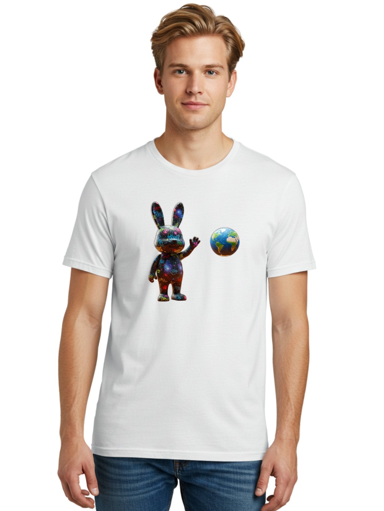 Galaxy-Bunny-3 Men'S Graphic Tee, 100% Cotton, Comfortable Casual Summer Wear, Machine Washable, Vintage Camera, Old Camera, Antique Camera, Black Camera, Classic Photography, Photography Equipment, Nostalgic Device, Film Camera, Camera Art Bai015 29