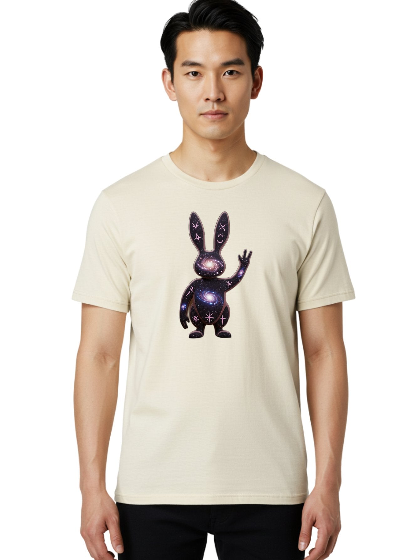 Galaxy-Bunny-4 Men'S Graphic Tee, 100% Cotton, Comfortable Casual Summer Wear, Machine Washable, Vintage Camera, Old Camera, Antique Camera, Black Camera, Classic Photography, Photography Equipment, Nostalgic Device, Film Camera, Camera Art Bai016 24