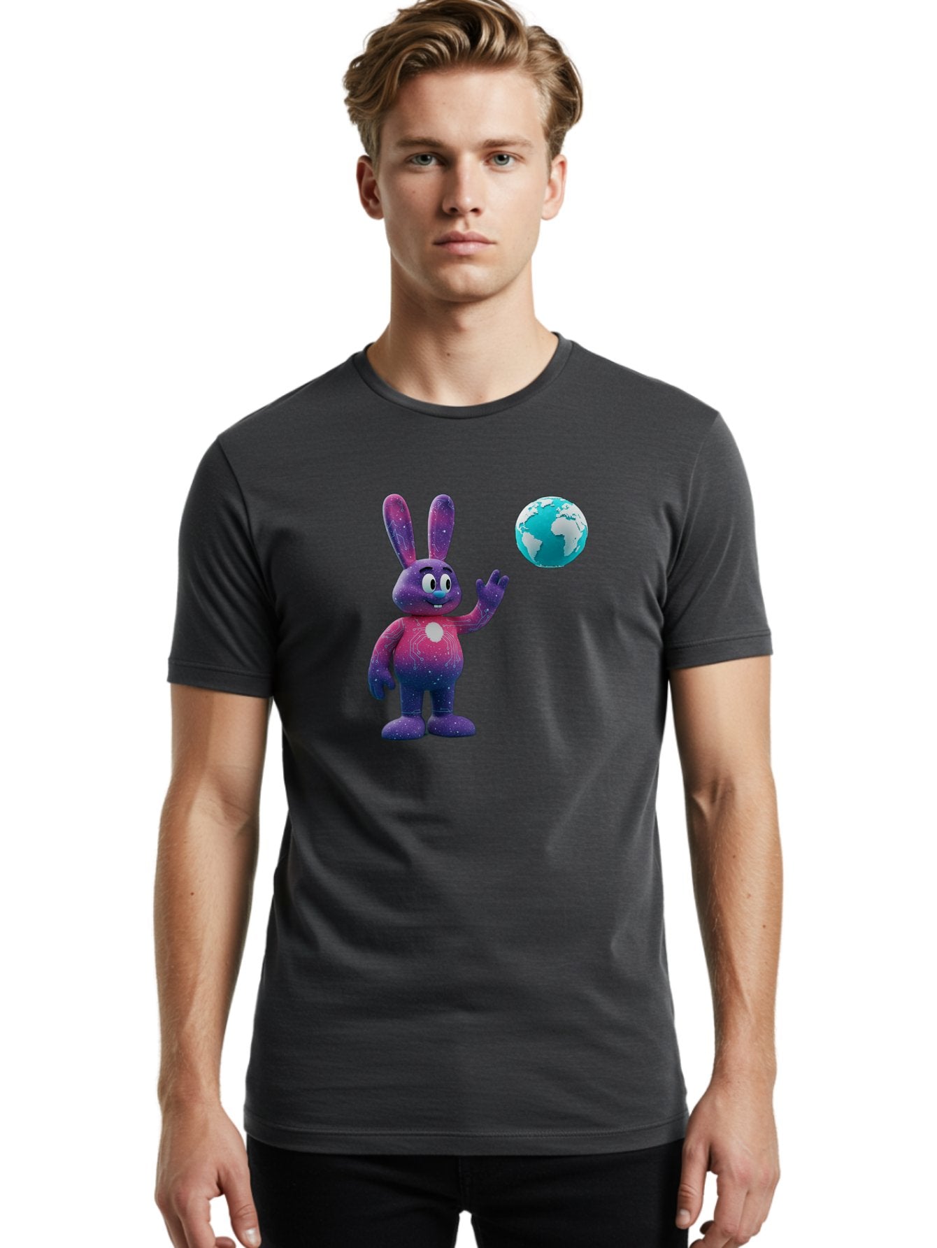 Galaxy-Bunny-5 Men'S Graphic Tee, 100% Cotton, Comfortable Casual Summer Wear, Machine Washable, Vintage Camera, Old Camera, Antique Camera, Black Camera, Classic Photography, Photography Equipment, Nostalgic Device, Film Camera, Camera Art Bai017 17