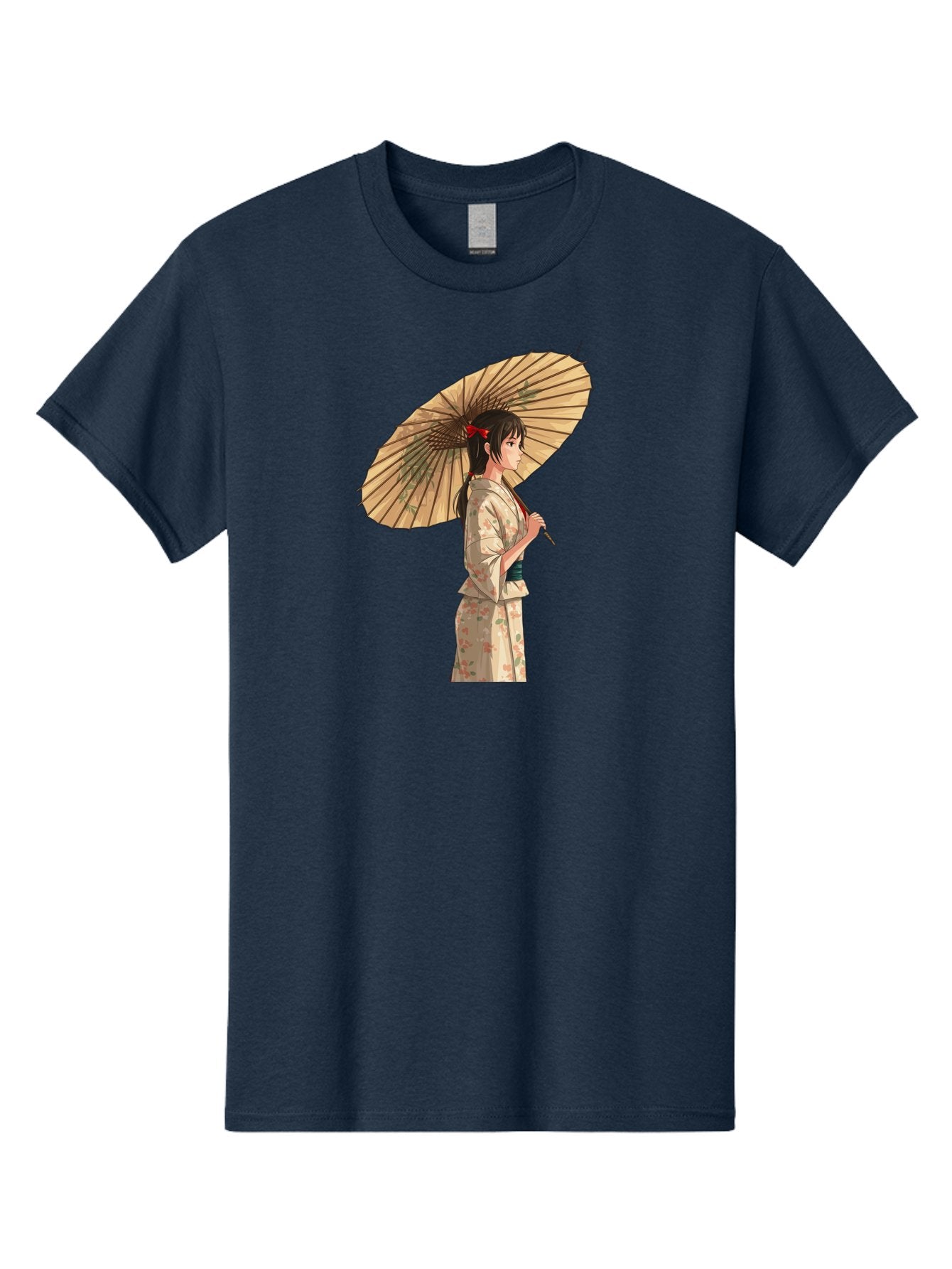 Geisha-With-Parasol Men'S Graphic Tee, 100% Cotton, Comfortable Casual Summer Wear, Machine Washable, Vintage Camera, Old Camera, Antique Camera, Black Camera, Classic Photography, Photography Equipment, Nostalgic Device, Film Camera, Bai023