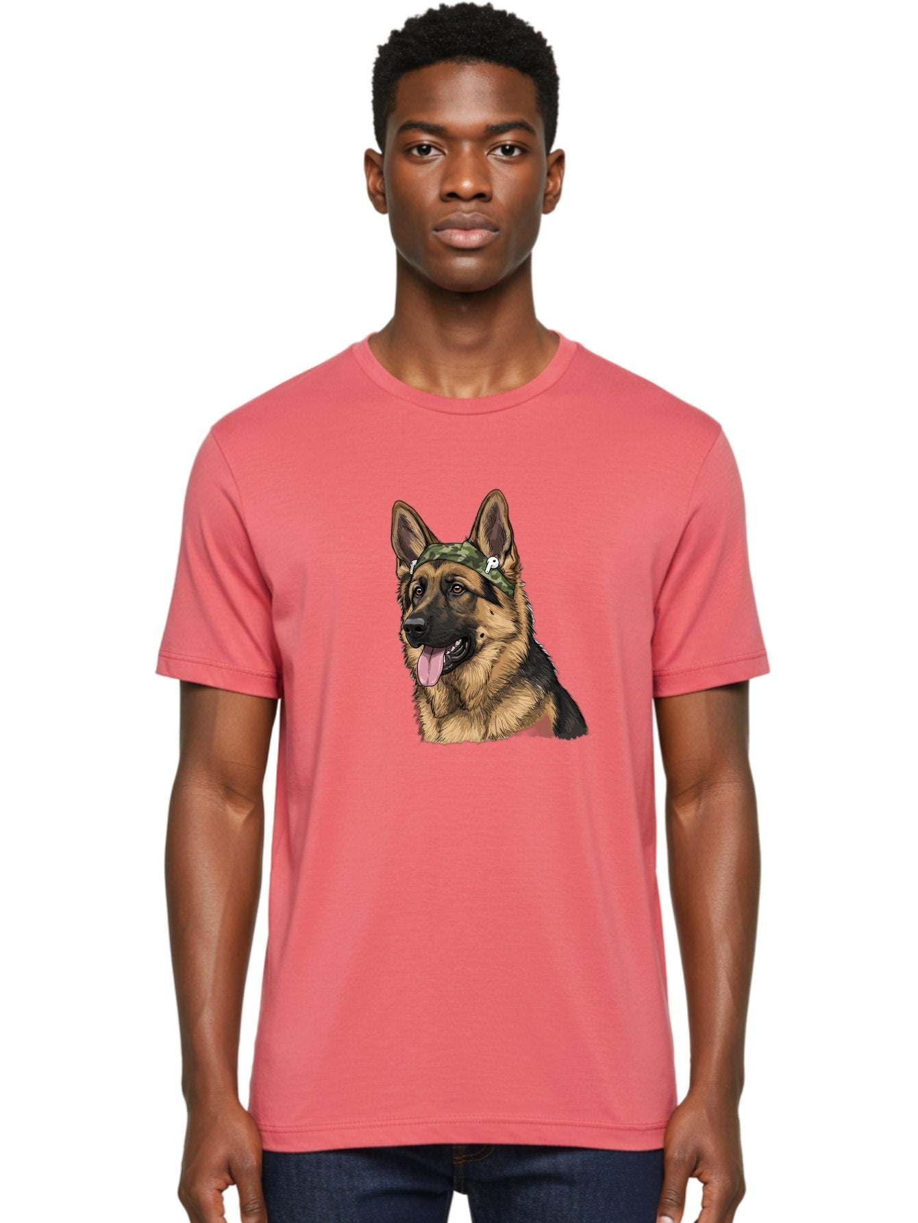 German-Shepherd Men'S Graphic Tee, 100% Cotton, Comfortable Casual Summer Wear, Machine Washable, Vintage Camera, Old Camera, Antique Camera, Black Camera, Classic Photography, Photography Equipment, Nostalgic Device, Film Camera, Camera Art Bai024 24