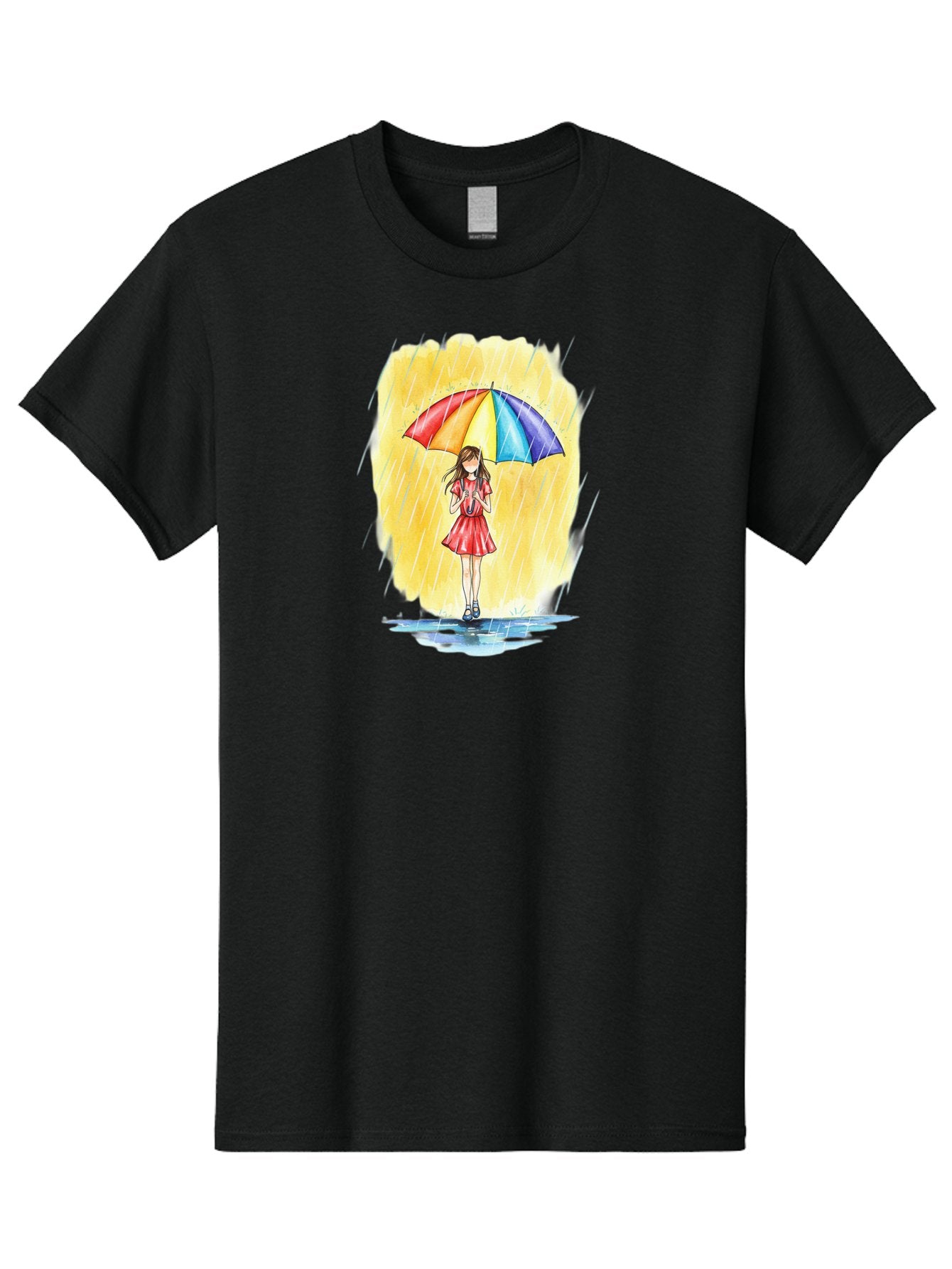 Girl-In-Red-Dress-With-Rainbow-Umbrella Men'S Graphic Tee, 100% Cotton, Comfortable Casual Summer Wear, Machine Washable, Vintage Camera, Old Camera, Antique Camera, Black Camera, Classic Photography, Photography Equipment, Nostalgic Device, Bai027 7