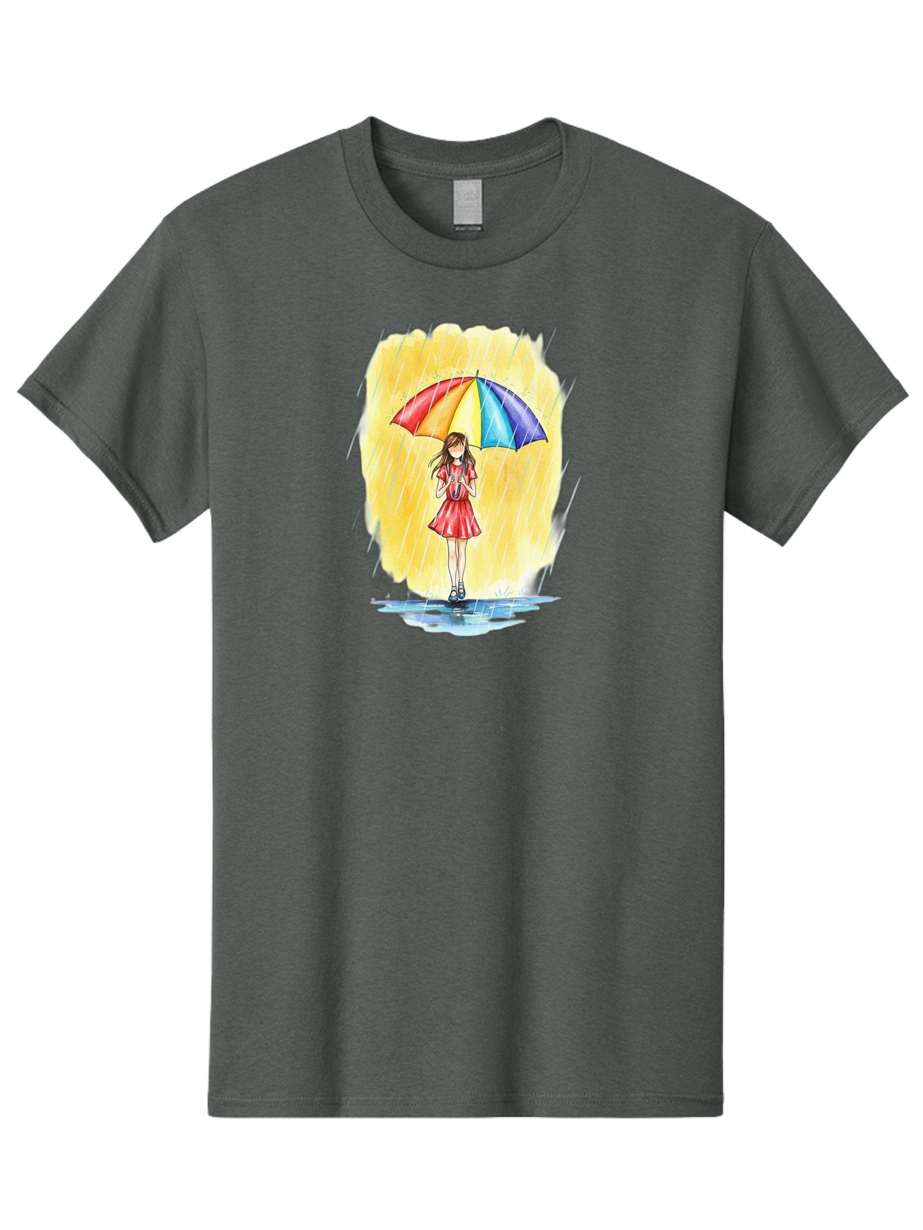Girl-In-Red-Dress-With-Rainbow-Umbrella Men'S Graphic Tee, 100% Cotton, Comfortable Casual Summer Wear, Machine Washable, Vintage Camera, Old Camera, Antique Camera, Black Camera, Classic Photography, Photography Equipment, Nostalgic Device, Bai027 13
