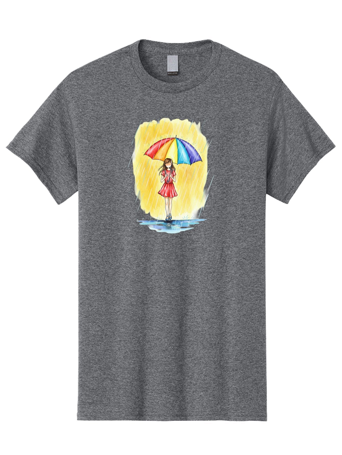 Girl-In-Red-Dress-With-Rainbow-Umbrella Men'S Graphic Tee, 100% Cotton, Comfortable Casual Summer Wear, Machine Washable, Vintage Camera, Old Camera, Antique Camera, Black Camera, Classic Photography, Photography Equipment, Nostalgic Device, Bai027
