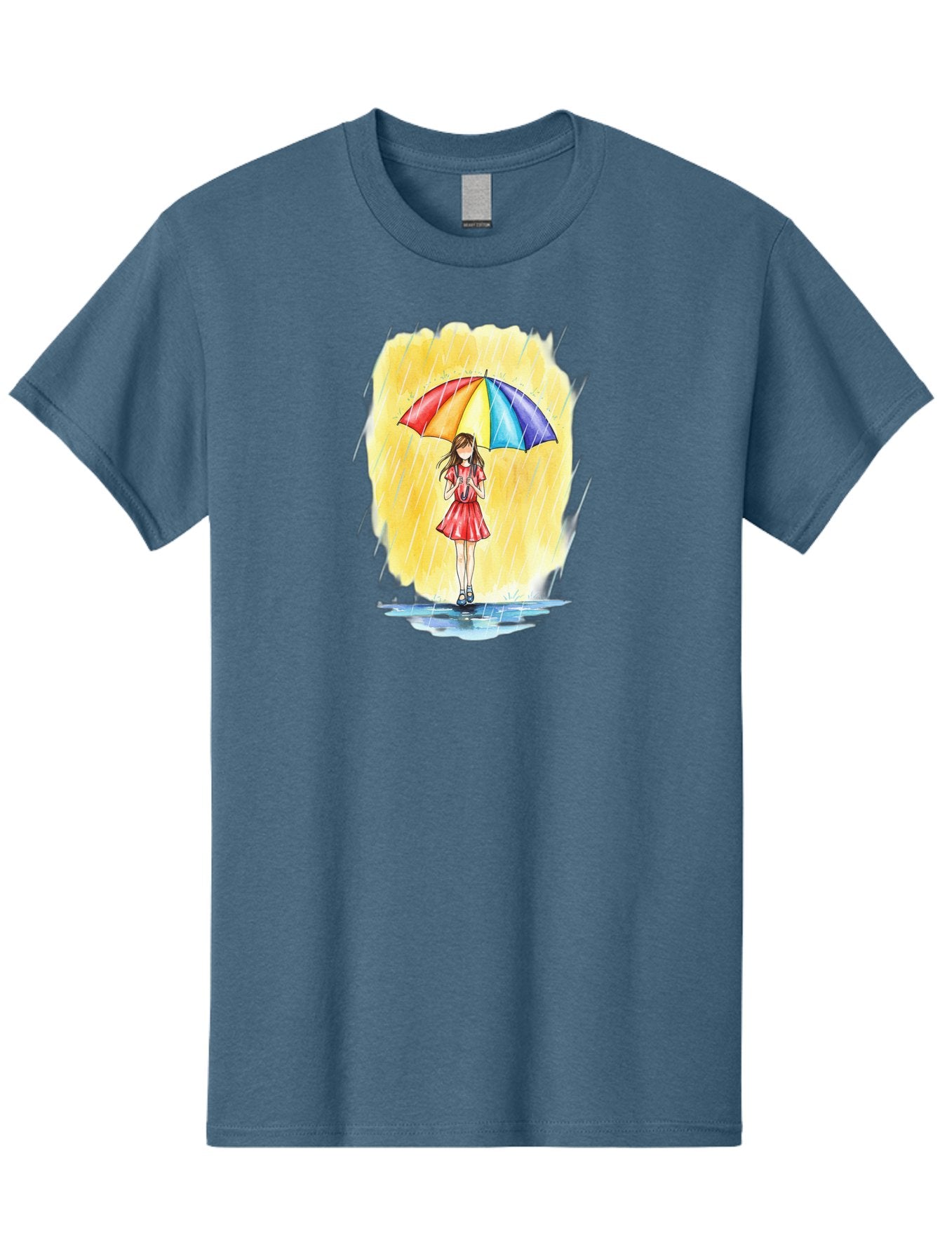 Girl-In-Red-Dress-With-Rainbow-Umbrella Men'S Graphic Tee, 100% Cotton, Comfortable Casual Summer Wear, Machine Washable, Vintage Camera, Old Camera, Antique Camera, Black Camera, Classic Photography, Photography Equipment, Nostalgic Device, Bai027 14