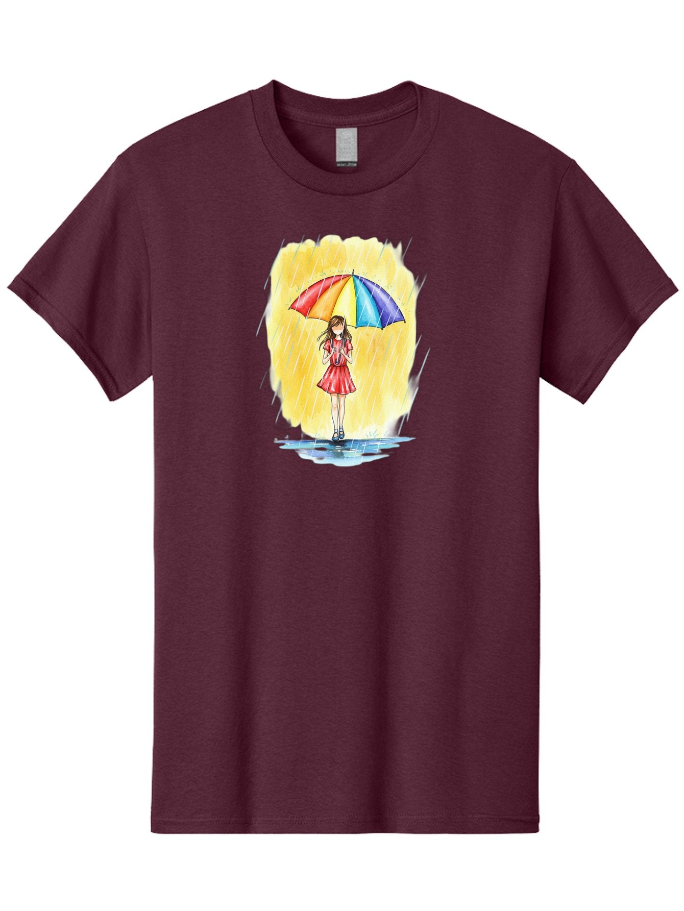 Girl-In-Red-Dress-With-Rainbow-Umbrella Men'S Graphic Tee, 100% Cotton, Comfortable Casual Summer Wear, Machine Washable, Vintage Camera, Old Camera, Antique Camera, Black Camera, Classic Photography, Photography Equipment, Nostalgic Device, Bai027 4