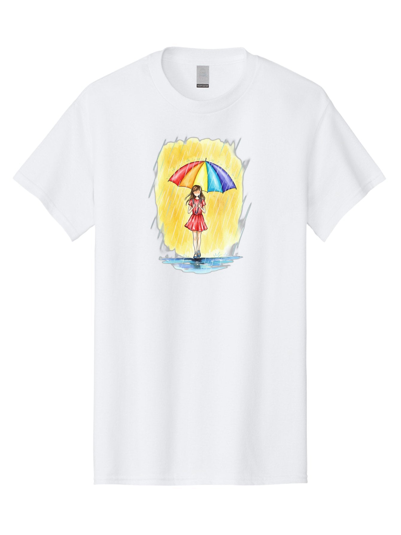 Girl-In-Red-Dress-With-Rainbow-Umbrella Men'S Graphic Tee, 100% Cotton, Comfortable Casual Summer Wear, Machine Washable, Vintage Camera, Old Camera, Antique Camera, Black Camera, Classic Photography, Photography Equipment, Nostalgic Device, Bai027 3