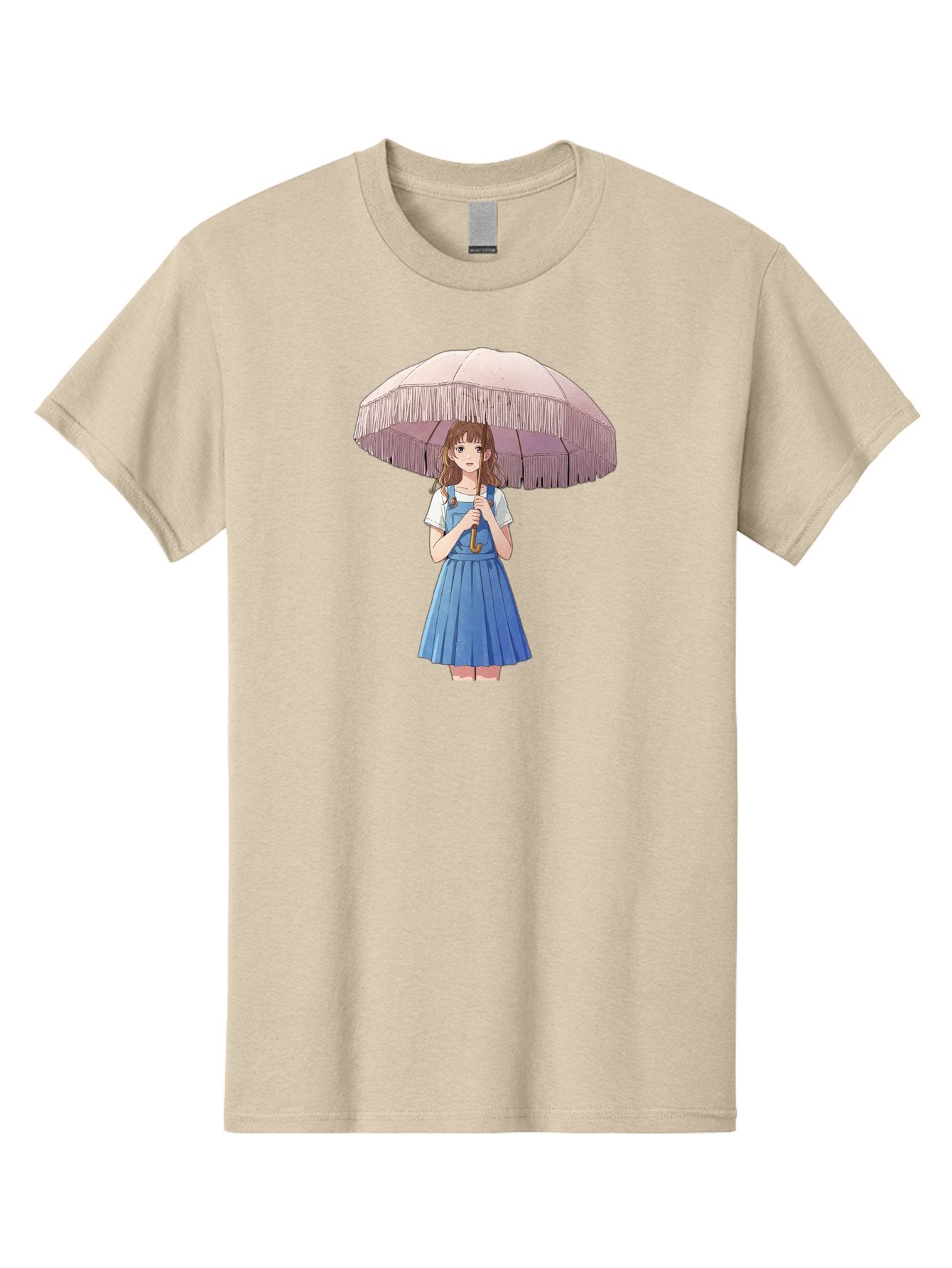 Girl-With-Parasol-2 Men'S Graphic Tee, 100% Cotton, Comfortable Casual Summer Wear, Machine Washable, Vintage Camera, Old Camera, Antique Camera, Black Camera, Classic Photography, Photography Equipment, Nostalgic Device, Film Camera, Bai031