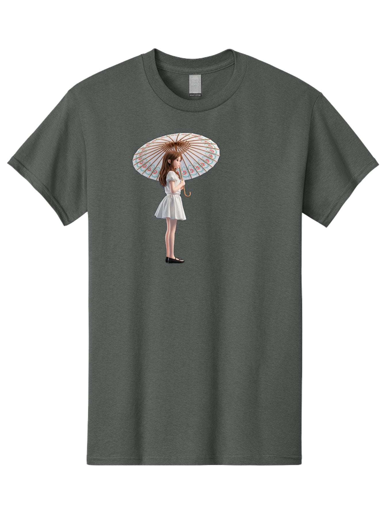 Girl-With-Parasol-3 Men'S Graphic Tee, 100% Cotton, Comfortable Casual Summer Wear, Machine Washable, Vintage Camera, Old Camera, Antique Camera, Black Camera, Classic Photography, Photography Equipment, Nostalgic Device, Film Camera, Bai032 4