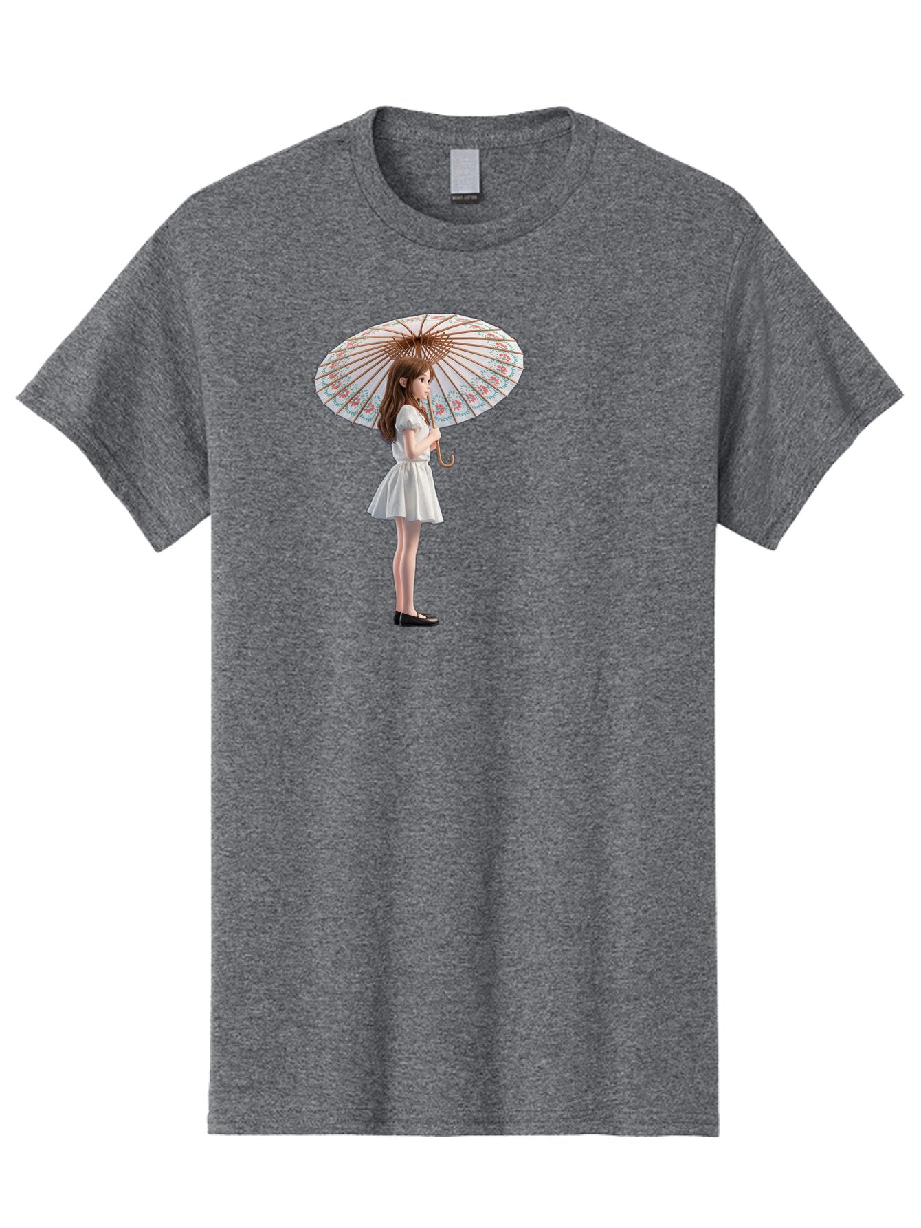 Girl-With-Parasol-3 Men'S Graphic Tee, 100% Cotton, Comfortable Casual Summer Wear, Machine Washable, Vintage Camera, Old Camera, Antique Camera, Black Camera, Classic Photography, Photography Equipment, Nostalgic Device, Film Camera, Bai032 14