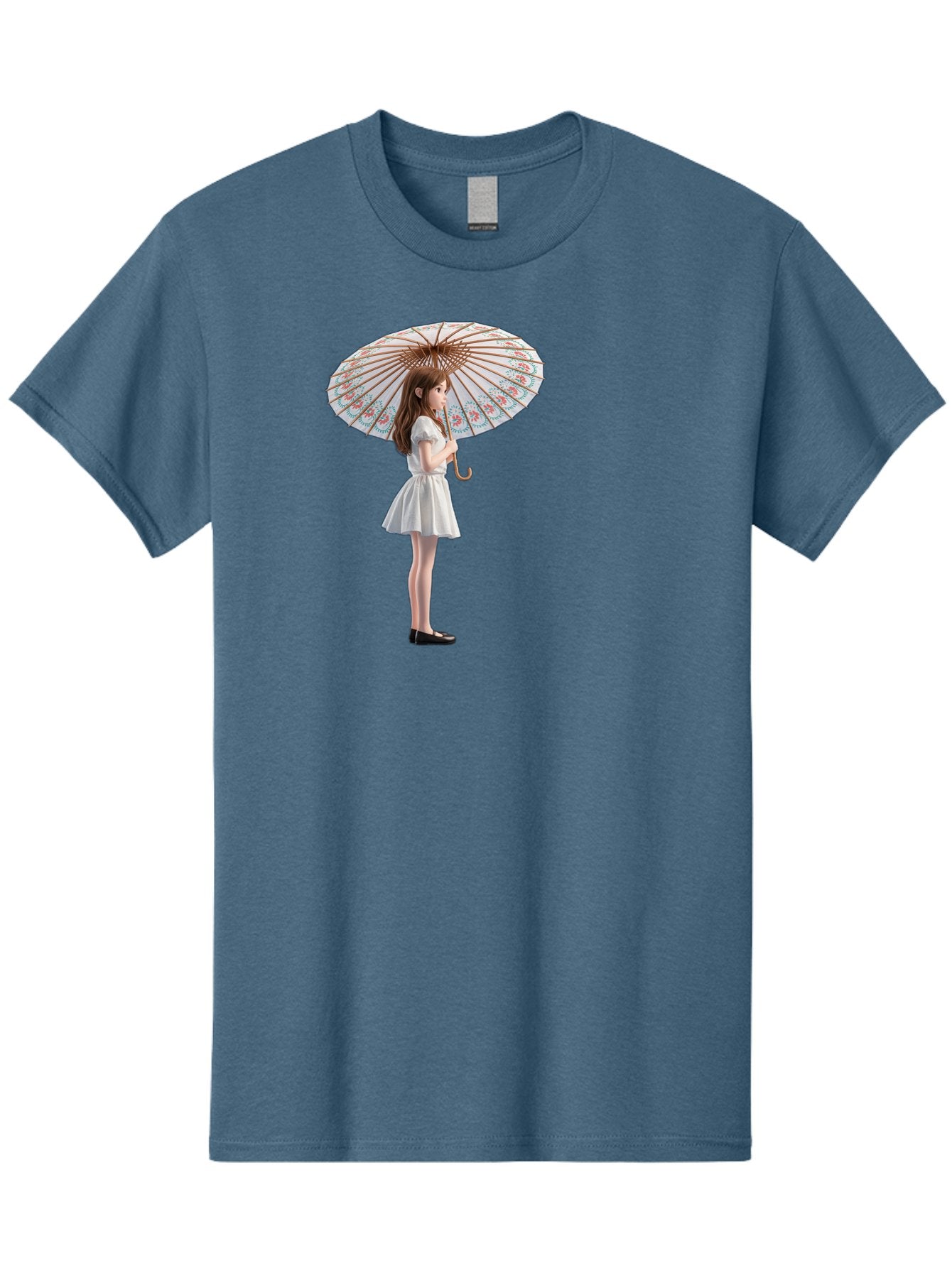 Girl-With-Parasol-3 Men'S Graphic Tee, 100% Cotton, Comfortable Casual Summer Wear, Machine Washable, Vintage Camera, Old Camera, Antique Camera, Black Camera, Classic Photography, Photography Equipment, Nostalgic Device, Film Camera, Bai032 13