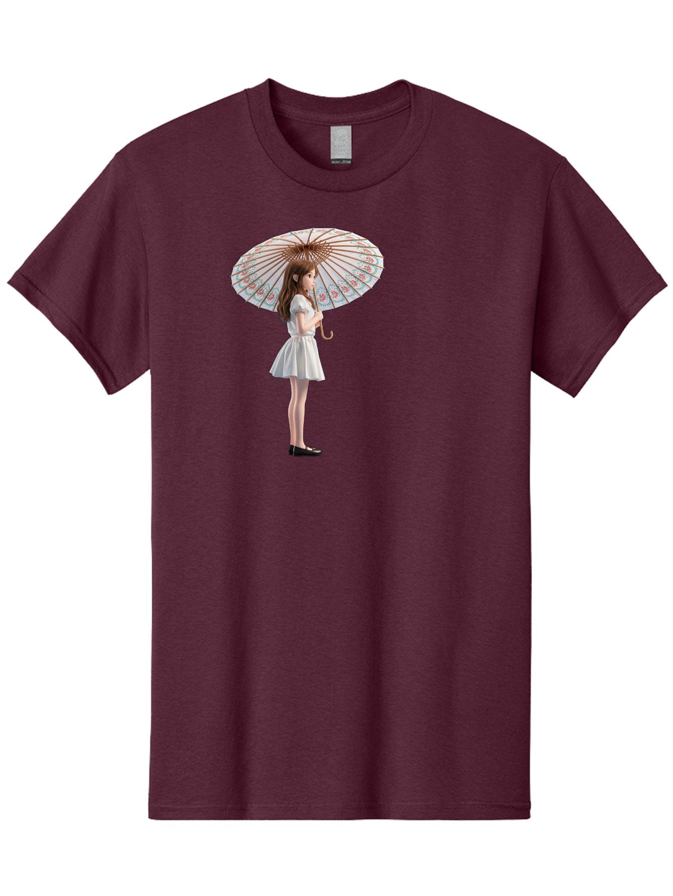 Girl-With-Parasol-3 Men'S Graphic Tee, 100% Cotton, Comfortable Casual Summer Wear, Machine Washable, Vintage Camera, Old Camera, Antique Camera, Black Camera, Classic Photography, Photography Equipment, Nostalgic Device, Film Camera, Bai032 7
