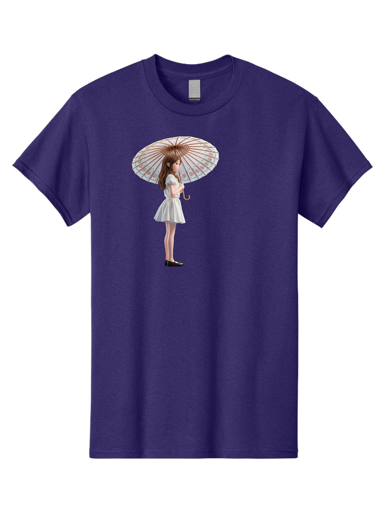 Girl-With-Parasol-3 Men'S Graphic Tee, 100% Cotton, Comfortable Casual Summer Wear, Machine Washable, Vintage Camera, Old Camera, Antique Camera, Black Camera, Classic Photography, Photography Equipment, Nostalgic Device, Film Camera, Bai032 15