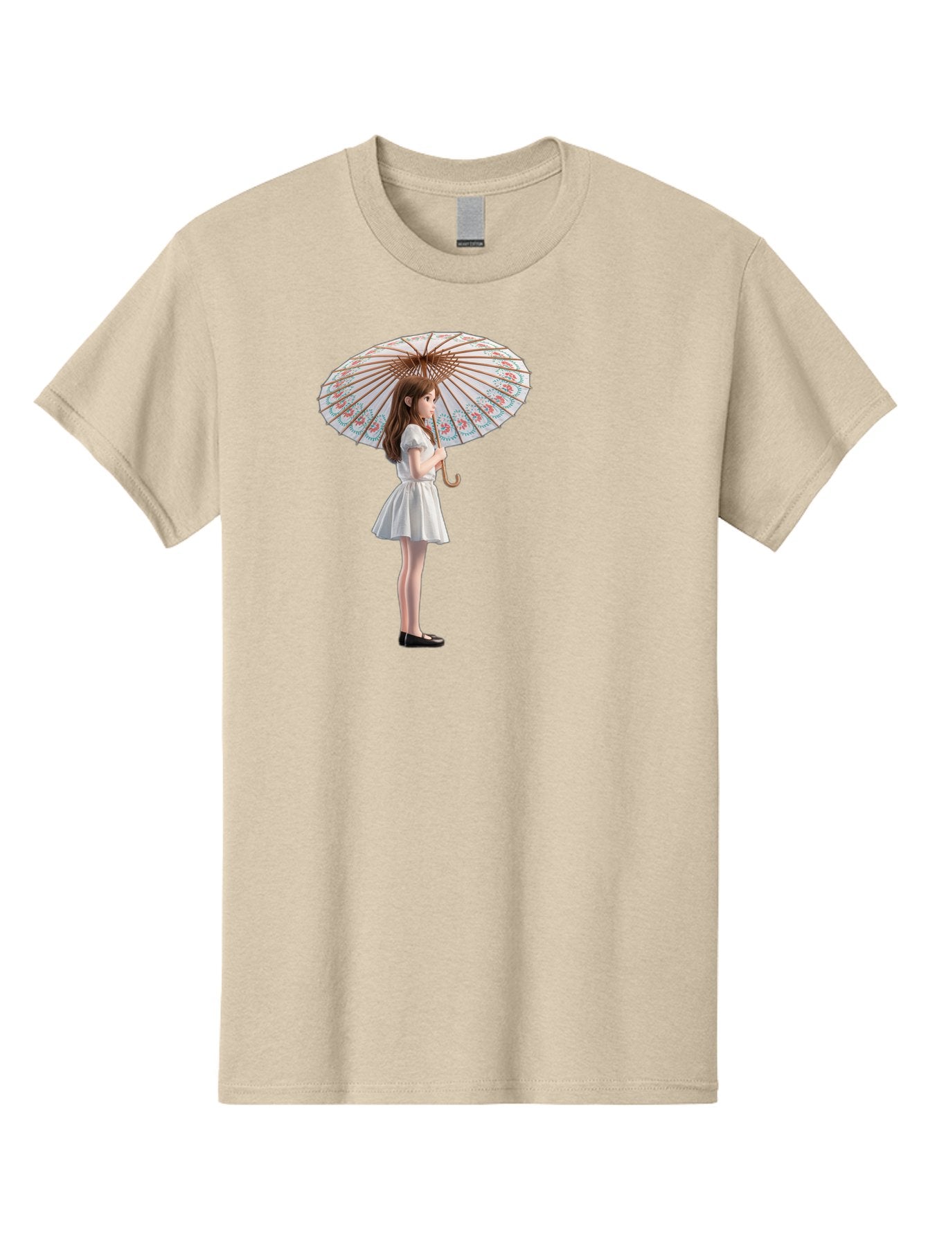 Girl-With-Parasol-3 Men'S Graphic Tee, 100% Cotton, Comfortable Casual Summer Wear, Machine Washable, Vintage Camera, Old Camera, Antique Camera, Black Camera, Classic Photography, Photography Equipment, Nostalgic Device, Film Camera, Bai032 9