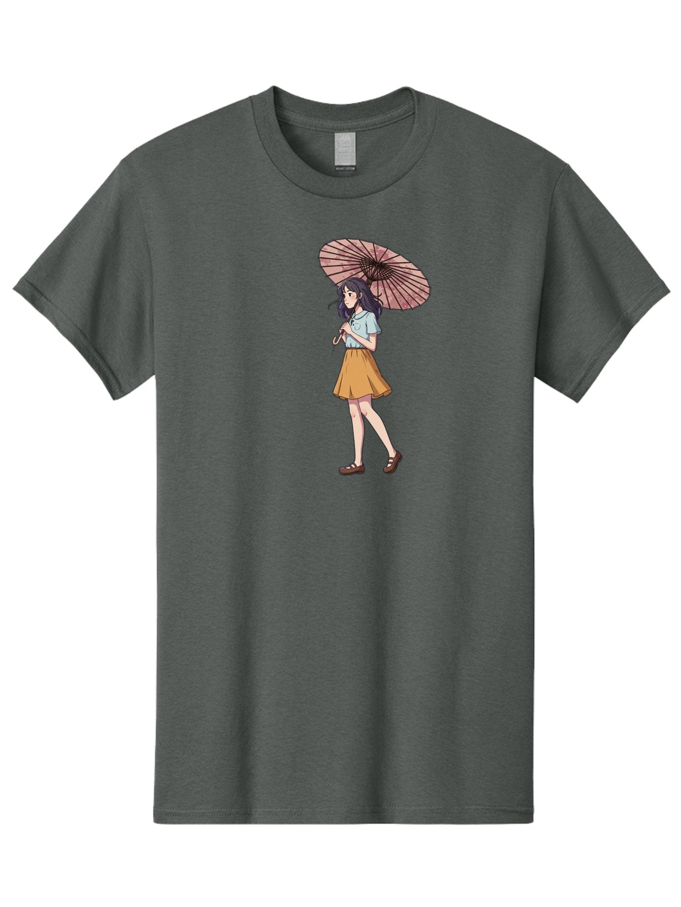 Girl-With-Parasol-4 Men'S Graphic Tee, 100% Cotton, Comfortable Casual Summer Wear, Machine Washable, Vintage Camera, Old Camera, Antique Camera, Black Camera, Classic Photography, Photography Equipment, Nostalgic Device, Film Camera, Bai033 10