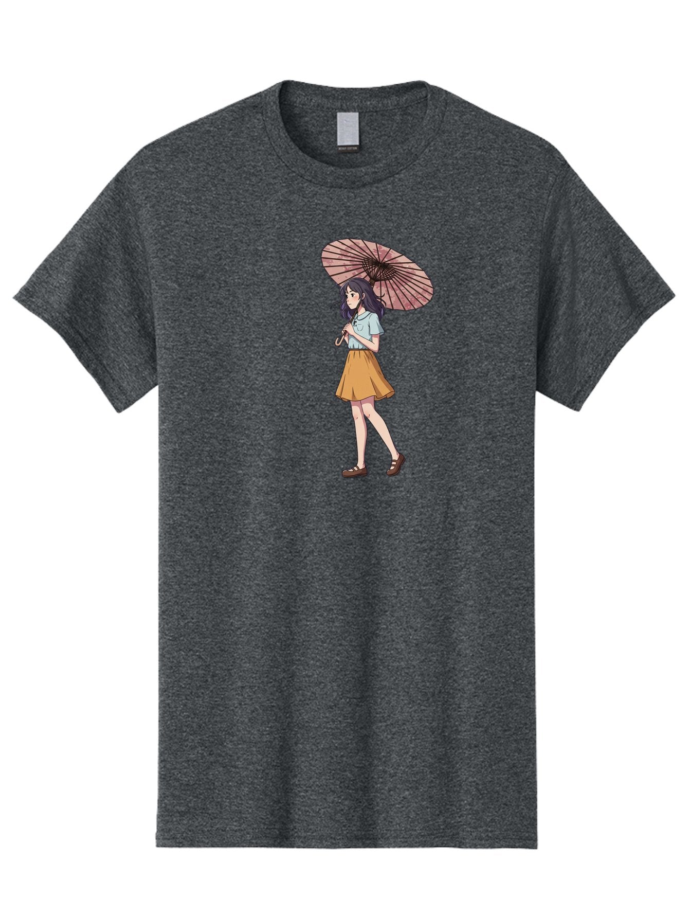 Girl-With-Parasol-4 Men'S Graphic Tee, 100% Cotton, Comfortable Casual Summer Wear, Machine Washable, Vintage Camera, Old Camera, Antique Camera, Black Camera, Classic Photography, Photography Equipment, Nostalgic Device, Film Camera, Bai033 6