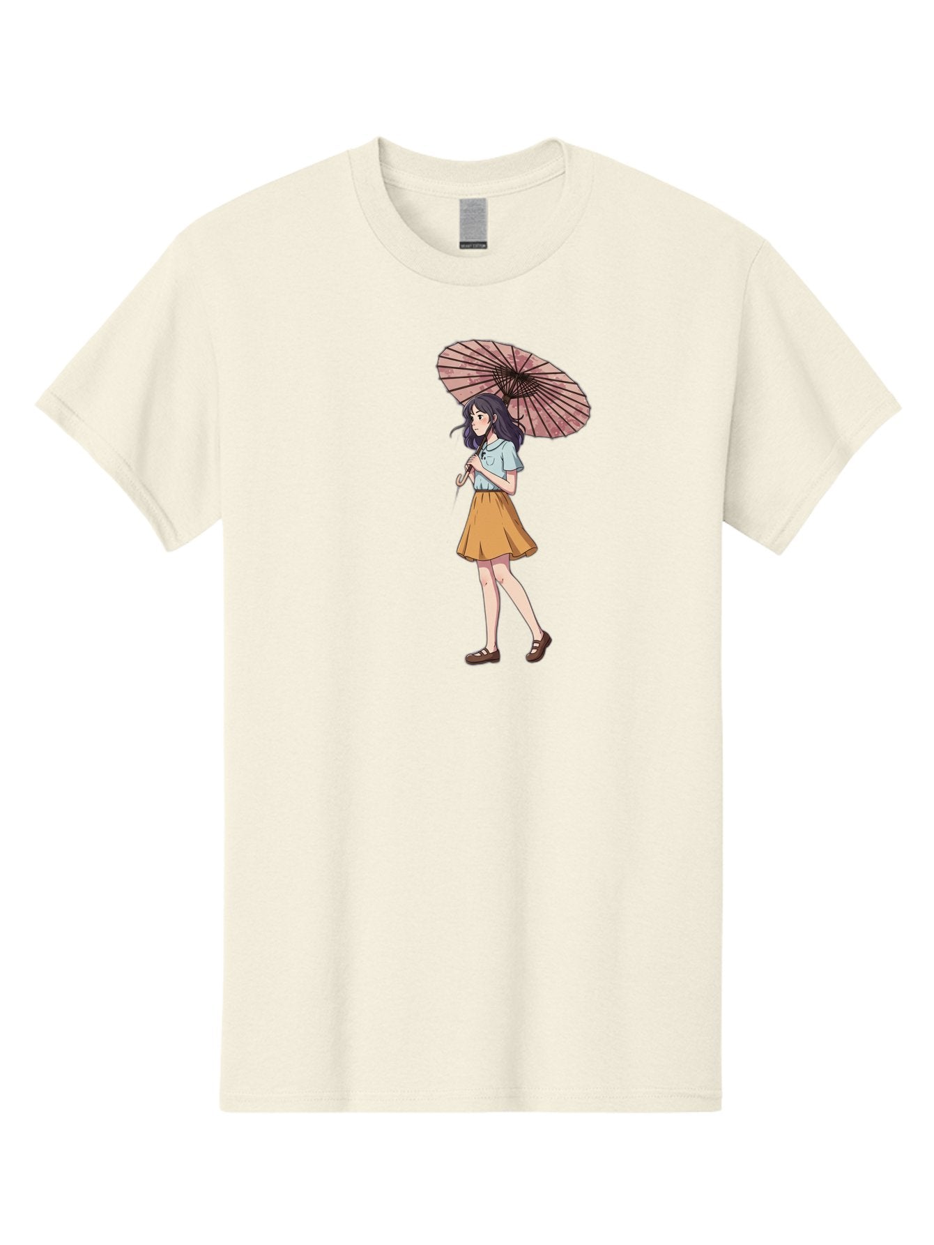 Girl-With-Parasol-4 Men'S Graphic Tee, 100% Cotton, Comfortable Casual Summer Wear, Machine Washable, Vintage Camera, Old Camera, Antique Camera, Black Camera, Classic Photography, Photography Equipment, Nostalgic Device, Film Camera, Bai033 3