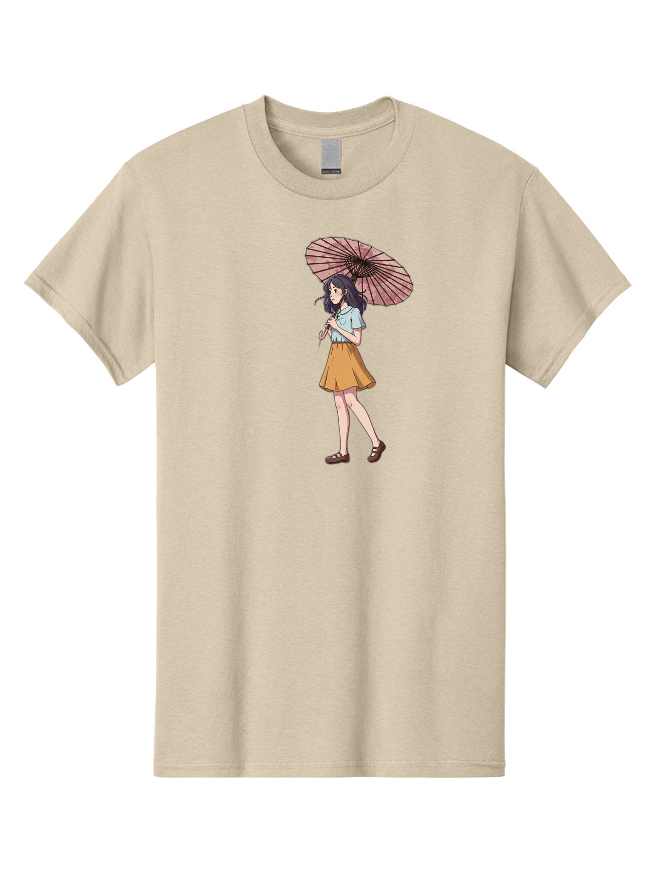Girl-With-Parasol-4 Men'S Graphic Tee, 100% Cotton, Comfortable Casual Summer Wear, Machine Washable, Vintage Camera, Old Camera, Antique Camera, Black Camera, Classic Photography, Photography Equipment, Nostalgic Device, Film Camera, Bai033 7