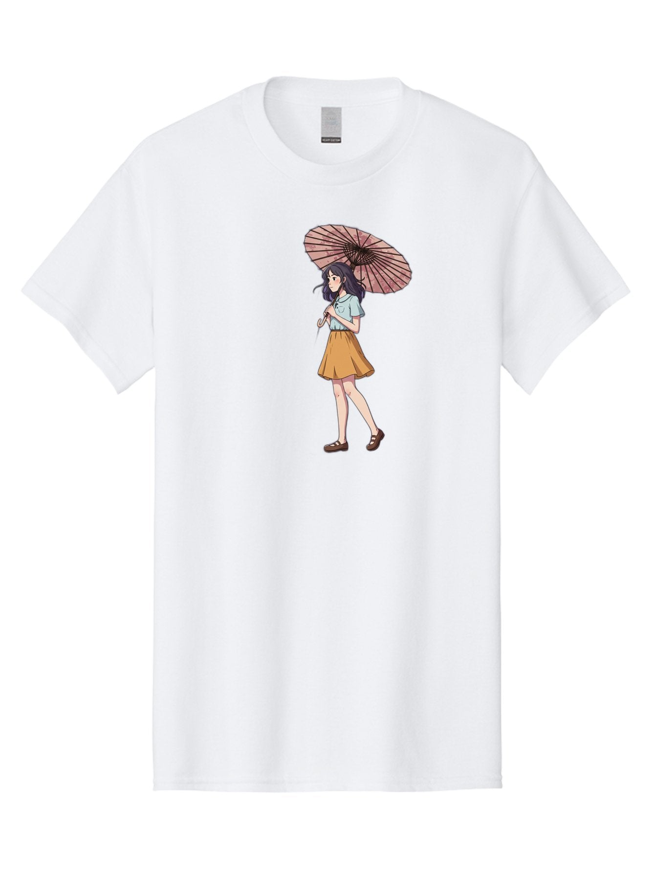 Girl-With-Parasol-4 Men'S Graphic Tee, 100% Cotton, Comfortable Casual Summer Wear, Machine Washable, Vintage Camera, Old Camera, Antique Camera, Black Camera, Classic Photography, Photography Equipment, Nostalgic Device, Film Camera, Bai033 13