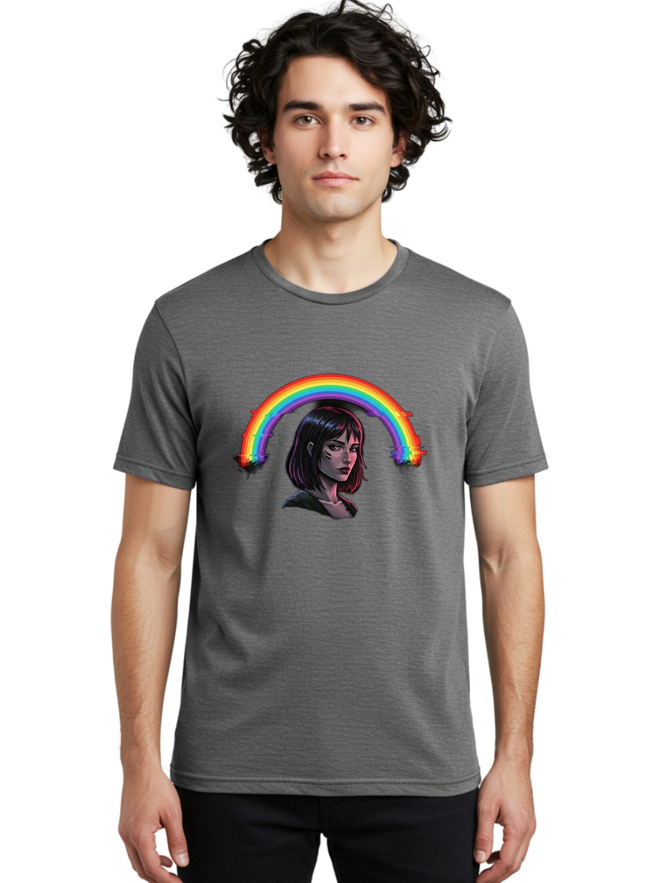 Girl-With-Rainbow Men'S Graphic Tee, 100% Cotton, Comfortable Casual Summer Wear, Machine Washable, Vintage Camera, Old Camera, Antique Camera, Black Camera, Classic Photography, Photography Equipment, Nostalgic Device, Film Camera, Camera Art Bai036 22
