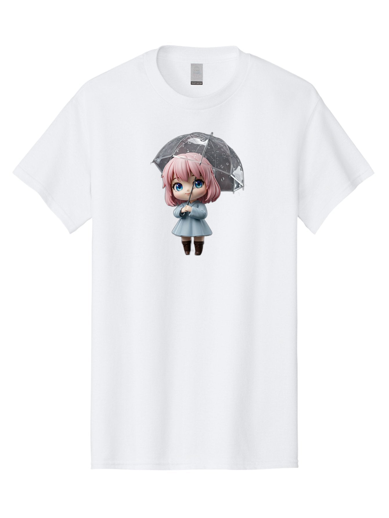 Girl-With-Umbrella-1 Men'S Graphic Tee, 100% Cotton, Comfortable Casual Summer Wear, Machine Washable, Vintage Camera, Old Camera, Antique Camera, Black Camera, Classic Photography, Photography Equipment, Nostalgic Device, Film Camera, Bai037