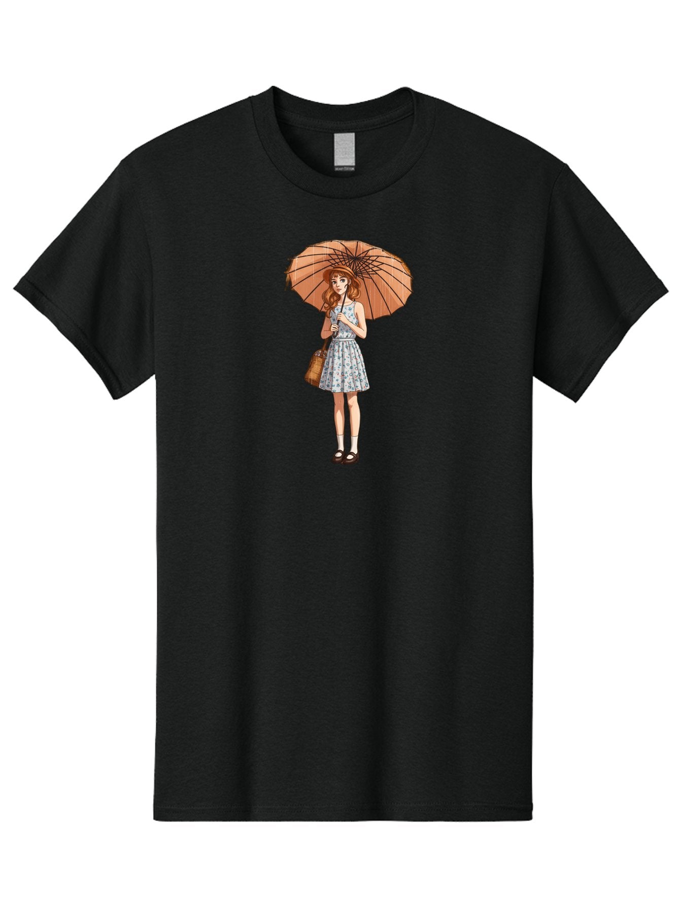 Girl-With-Umbrella-2 Men'S Graphic Tee, 100% Cotton, Comfortable Casual Summer Wear, Machine Washable, Vintage Camera, Old Camera, Antique Camera, Black Camera, Classic Photography, Photography Equipment, Nostalgic Device, Film Camera, Bai038 9
