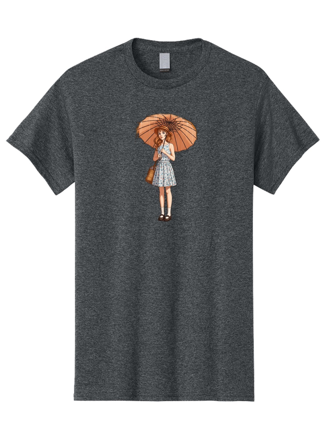 Girl-With-Umbrella-2 Men'S Graphic Tee, 100% Cotton, Comfortable Casual Summer Wear, Machine Washable, Vintage Camera, Old Camera, Antique Camera, Black Camera, Classic Photography, Photography Equipment, Nostalgic Device, Film Camera, Bai038 3