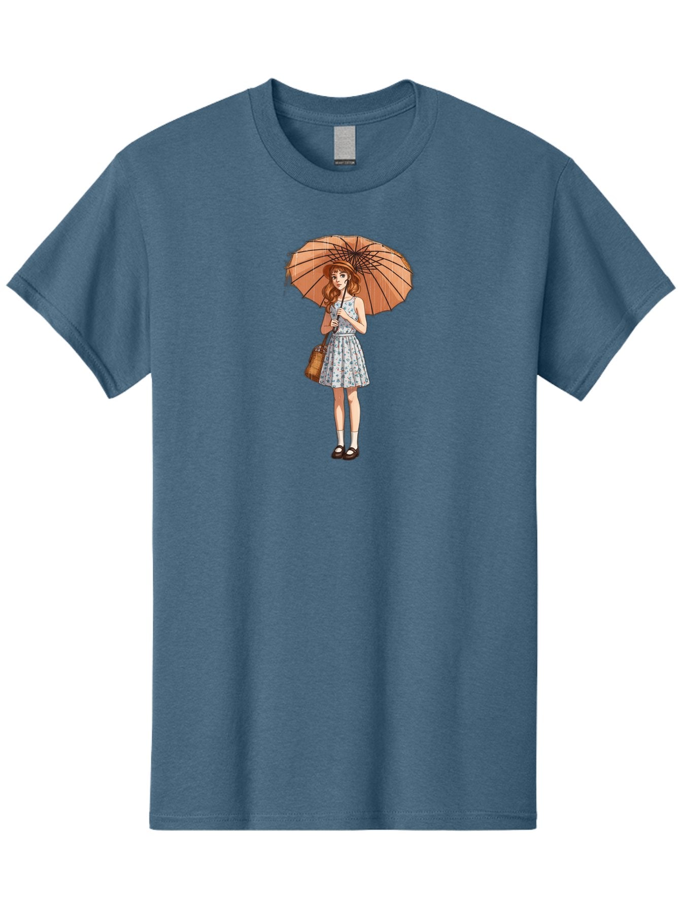 Girl-With-Umbrella-2 Men'S Graphic Tee, 100% Cotton, Comfortable Casual Summer Wear, Machine Washable, Vintage Camera, Old Camera, Antique Camera, Black Camera, Classic Photography, Photography Equipment, Nostalgic Device, Film Camera, Bai038 15