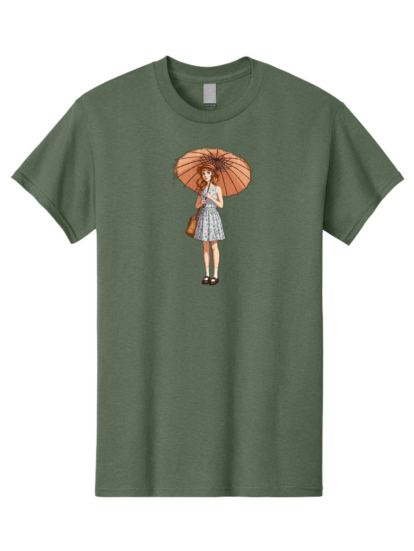 Girl-With-Umbrella-2 Men'S Graphic Tee, 100% Cotton, Comfortable Casual Summer Wear, Machine Washable, Vintage Camera, Old Camera, Antique Camera, Black Camera, Classic Photography, Photography Equipment, Nostalgic Device, Film Camera, Bai038 14