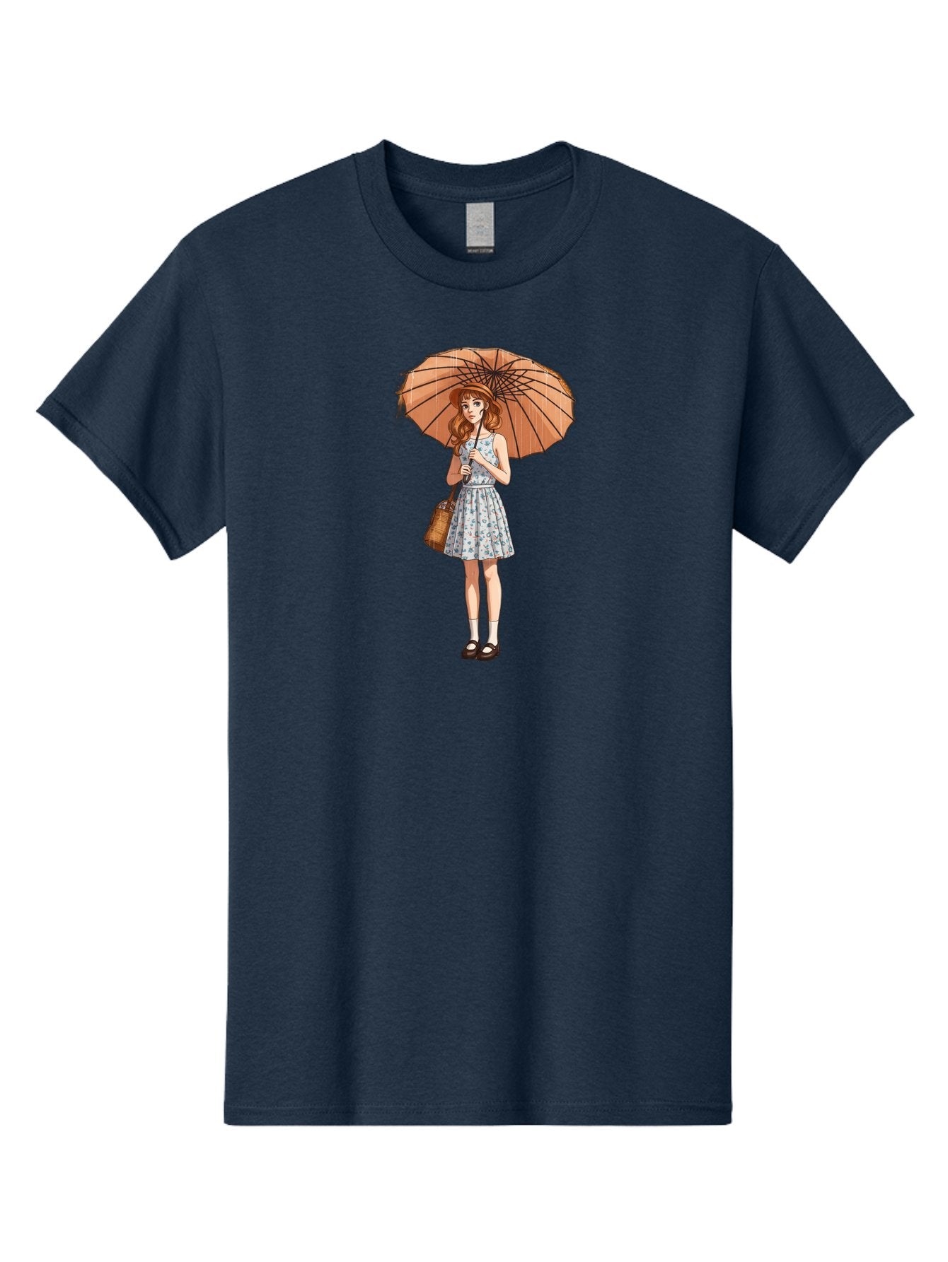 Girl-With-Umbrella-2 Men'S Graphic Tee, 100% Cotton, Comfortable Casual Summer Wear, Machine Washable, Vintage Camera, Old Camera, Antique Camera, Black Camera, Classic Photography, Photography Equipment, Nostalgic Device, Film Camera, Bai038 13