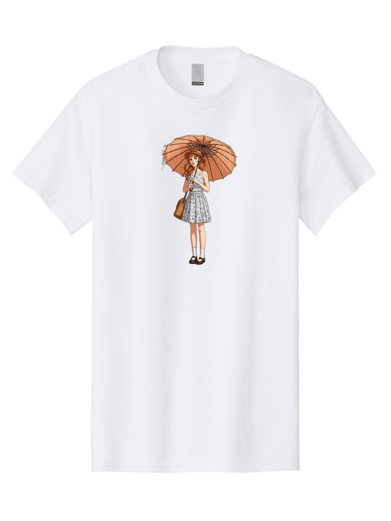 Girl-With-Umbrella-2 Men'S Graphic Tee, 100% Cotton, Comfortable Casual Summer Wear, Machine Washable, Vintage Camera, Old Camera, Antique Camera, Black Camera, Classic Photography, Photography Equipment, Nostalgic Device, Film Camera, Bai038 7