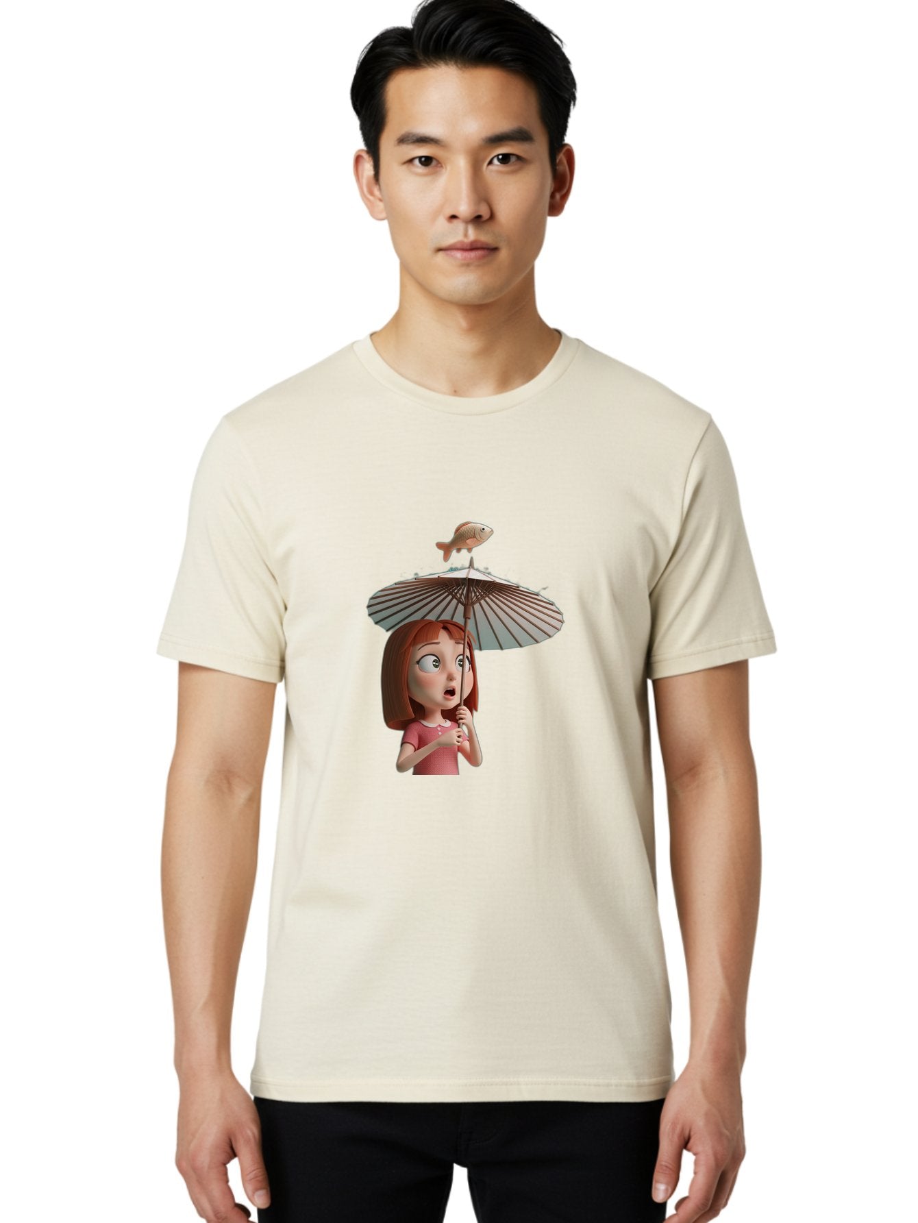 Girl-With-Umbrella-And-Fish Men'S Graphic Tee, 100% Cotton, Comfortable Casual Summer Wear, Machine Washable, Vintage Camera, Old Camera, Antique Camera, Black Camera, Classic Photography, Photography Equipment, Nostalgic Device, Film Camera, Bai039 26