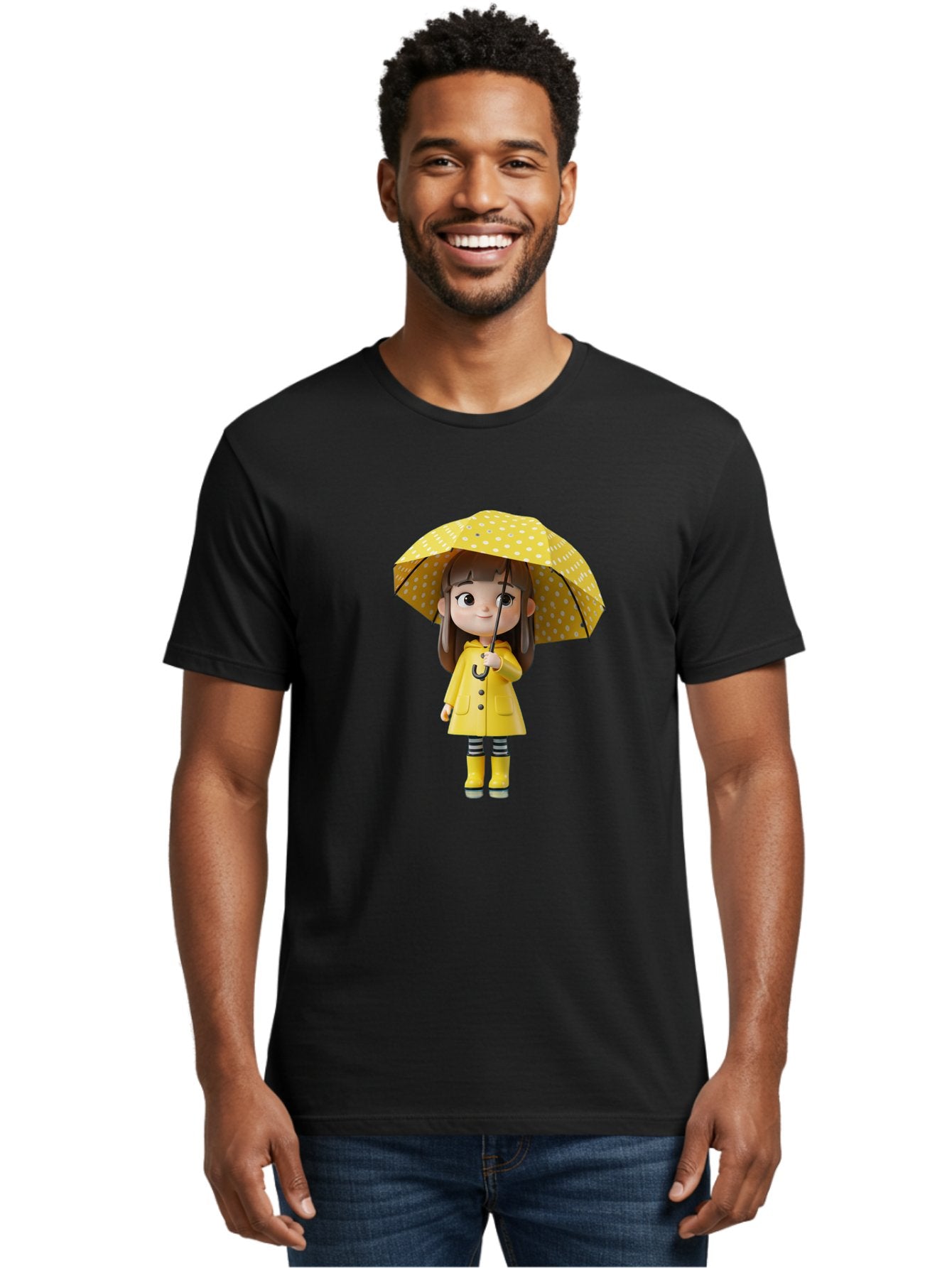 Girl-With-Yellow-Raincoat-And-Umbrella Men'S Graphic Tee, 100% Cotton, Comfortable Casual Summer Wear, Machine Washable, Vintage Camera, Old Camera, Antique Camera, Black Camera, Classic Photography, Photography Equipment, Nostalgic Device, Bai041 27