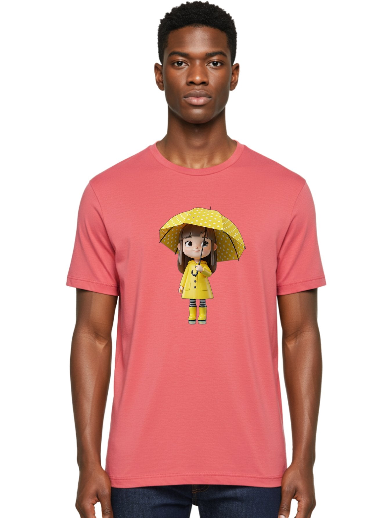 Girl-With-Yellow-Raincoat-And-Umbrella Men'S Graphic Tee, 100% Cotton, Comfortable Casual Summer Wear, Machine Washable, Vintage Camera, Old Camera, Antique Camera, Black Camera, Classic Photography, Photography Equipment, Nostalgic Device, Bai041 26
