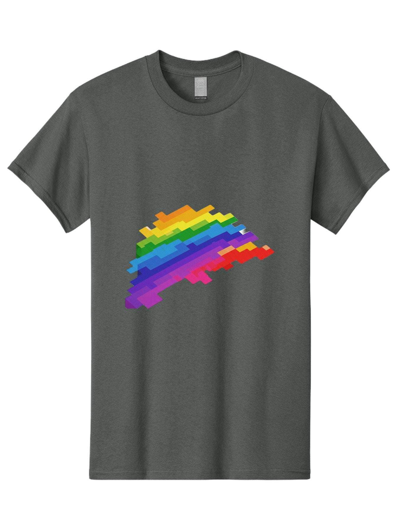 Glitchy-Rainbow Men'S Graphic Tee, 100% Cotton, Comfortable Casual Summer Wear, Machine Washable, Vintage Camera, Old Camera, Antique Camera, Black Camera, Classic Photography, Photography Equipment, Nostalgic Device, Film Camera, Camera Art Bai044 12