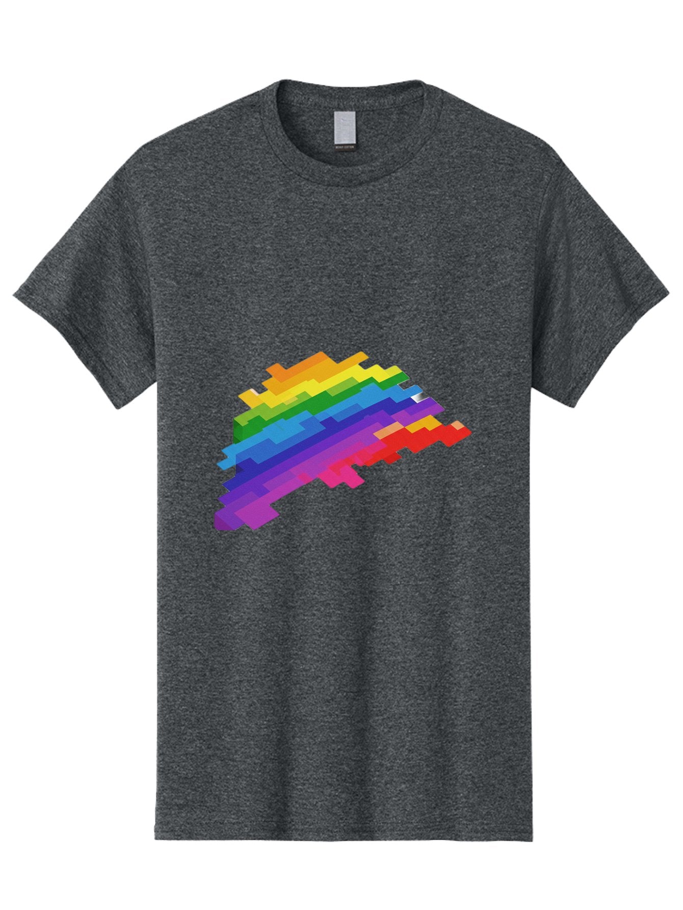 Glitchy-Rainbow Men'S Graphic Tee, 100% Cotton, Comfortable Casual Summer Wear, Machine Washable, Vintage Camera, Old Camera, Antique Camera, Black Camera, Classic Photography, Photography Equipment, Nostalgic Device, Film Camera, Camera Art Bai044