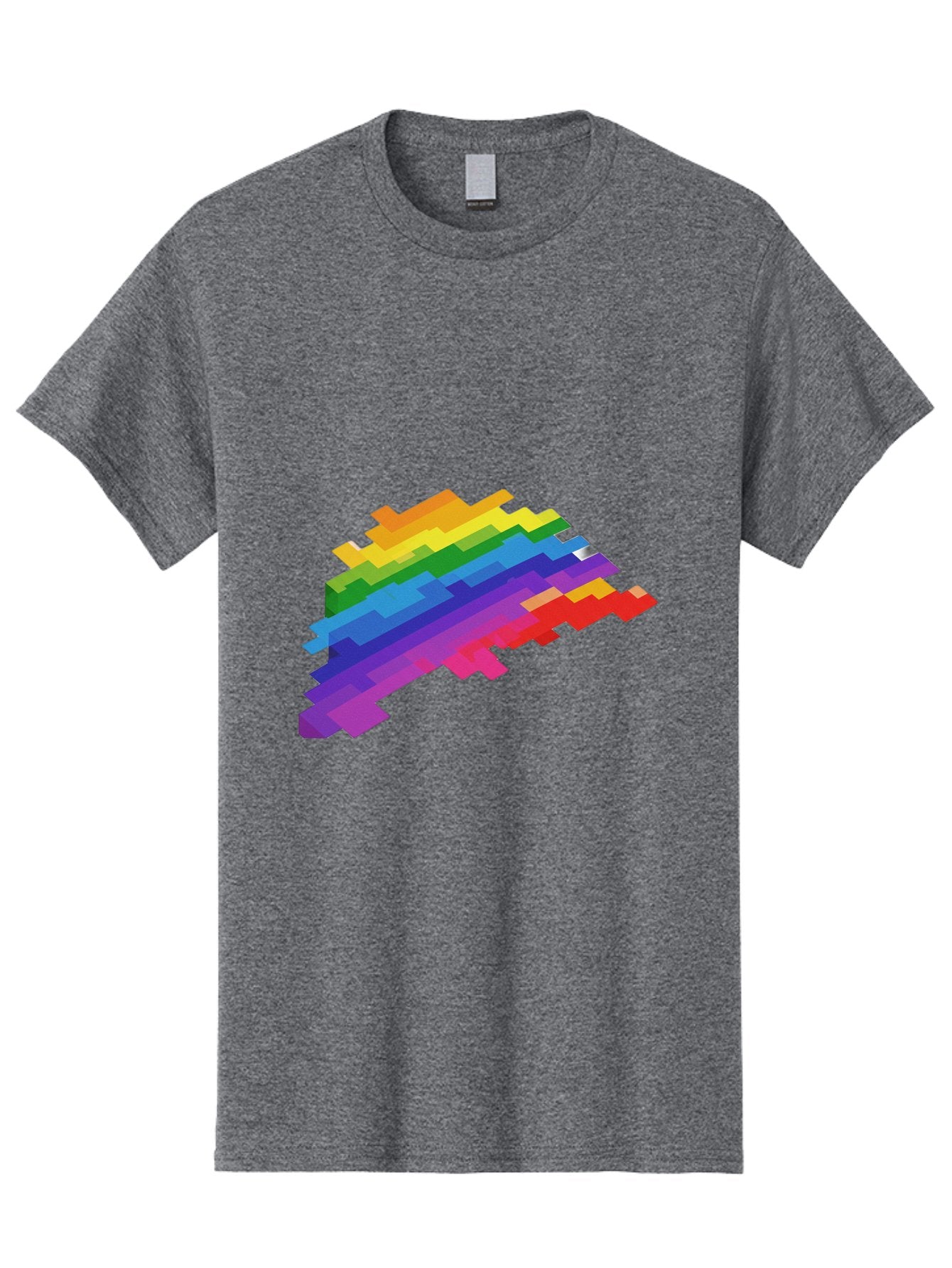 Glitchy-Rainbow Men'S Graphic Tee, 100% Cotton, Comfortable Casual Summer Wear, Machine Washable, Vintage Camera, Old Camera, Antique Camera, Black Camera, Classic Photography, Photography Equipment, Nostalgic Device, Film Camera, Camera Art Bai044 3