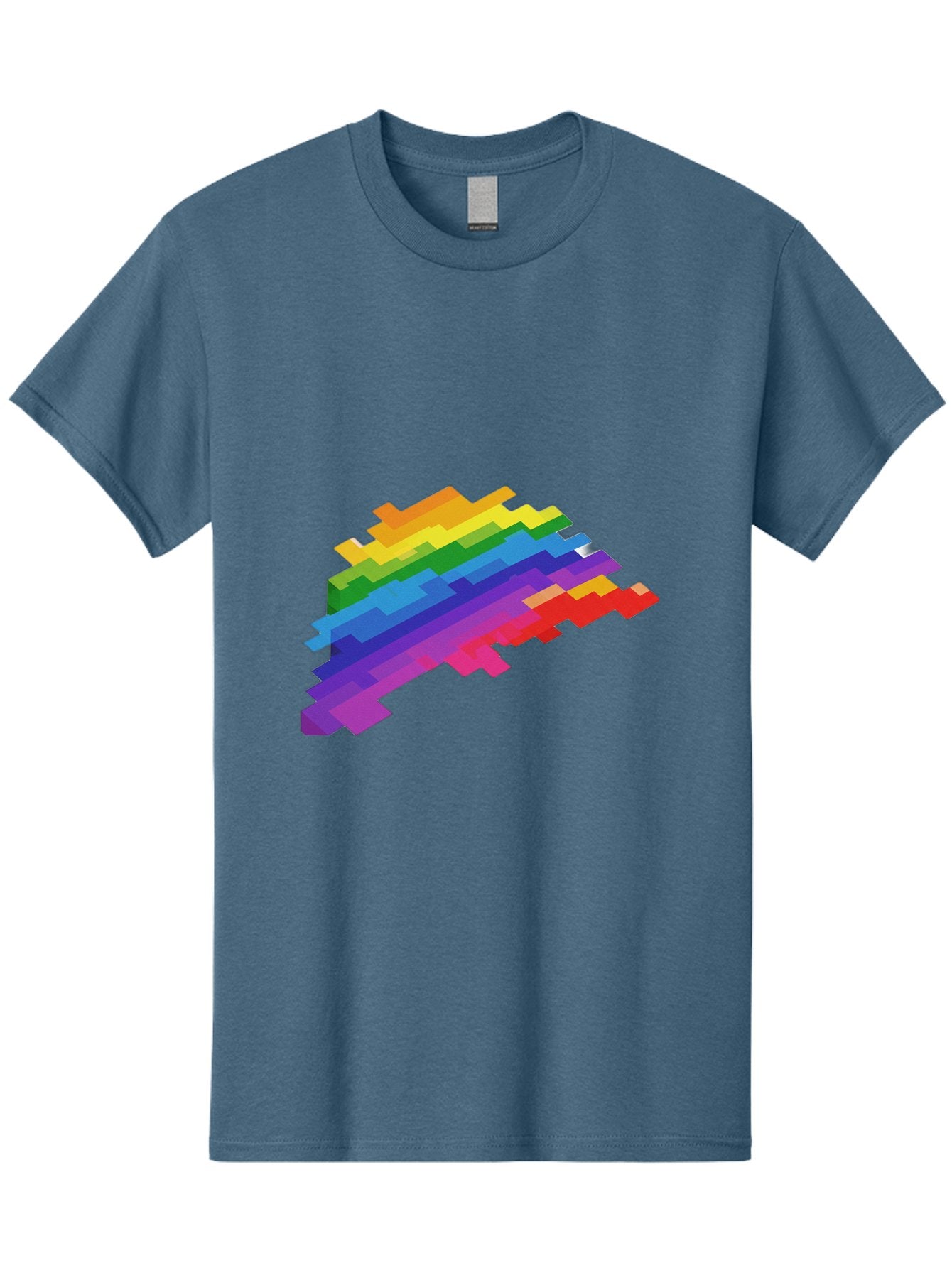 Glitchy-Rainbow Men'S Graphic Tee, 100% Cotton, Comfortable Casual Summer Wear, Machine Washable, Vintage Camera, Old Camera, Antique Camera, Black Camera, Classic Photography, Photography Equipment, Nostalgic Device, Film Camera, Camera Art Bai044 4