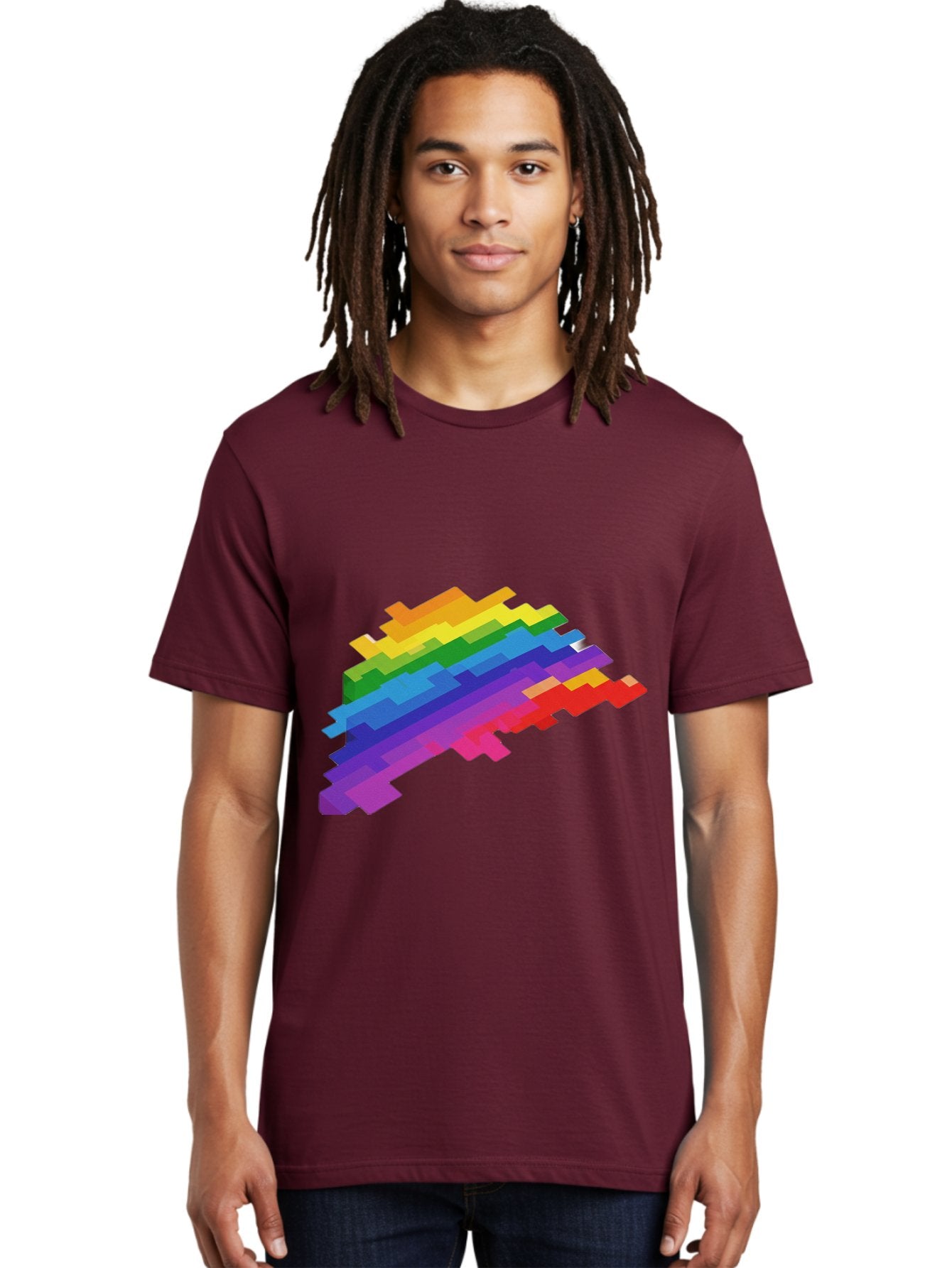 Glitchy-Rainbow Men'S Graphic Tee, 100% Cotton, Comfortable Casual Summer Wear, Machine Washable, Vintage Camera, Old Camera, Antique Camera, Black Camera, Classic Photography, Photography Equipment, Nostalgic Device, Film Camera, Camera Art Bai044 29