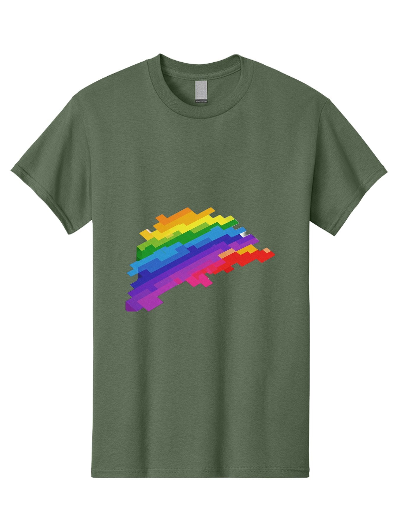 Glitchy-Rainbow Men'S Graphic Tee, 100% Cotton, Comfortable Casual Summer Wear, Machine Washable, Vintage Camera, Old Camera, Antique Camera, Black Camera, Classic Photography, Photography Equipment, Nostalgic Device, Film Camera, Camera Art Bai044 15