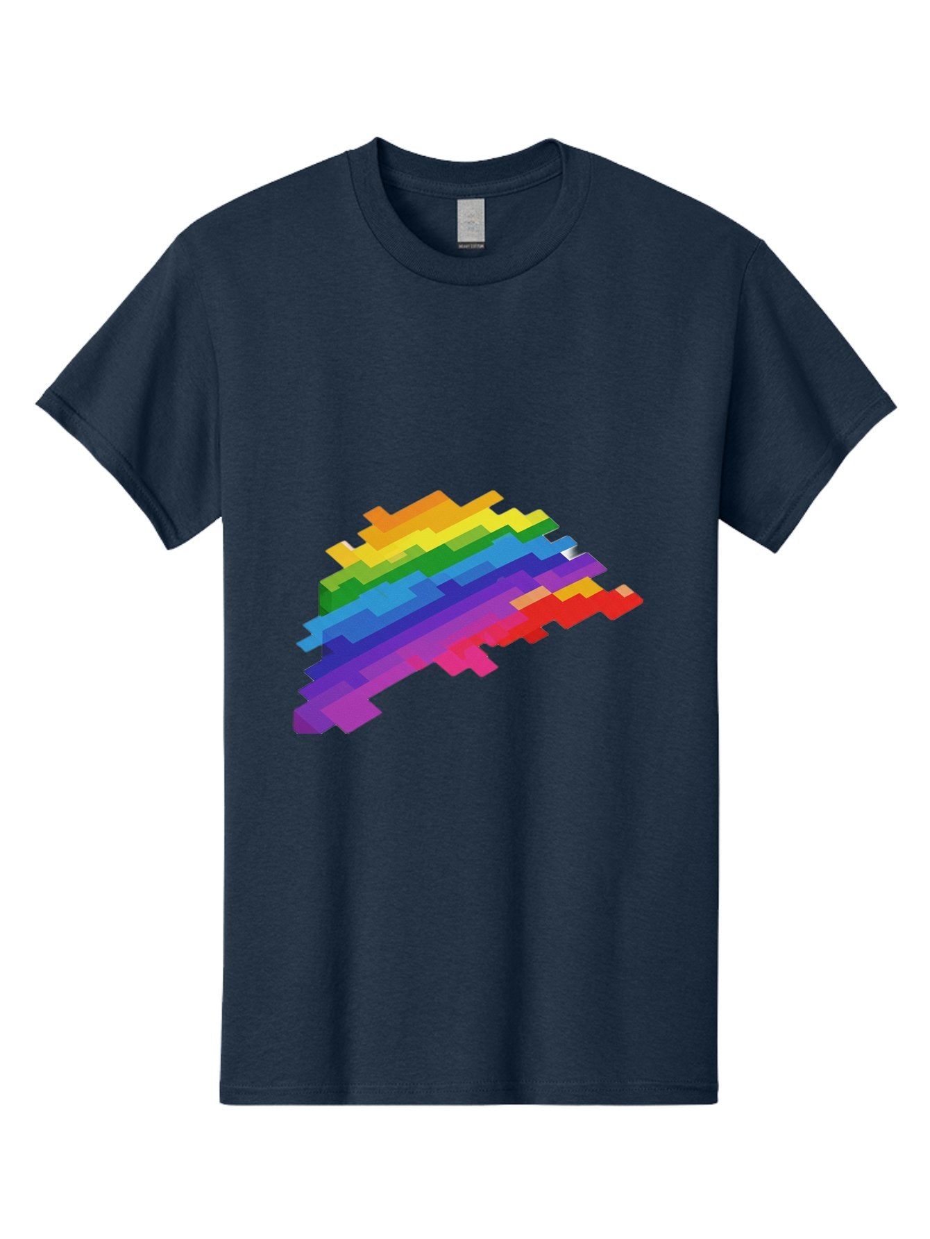 Glitchy-Rainbow Men'S Graphic Tee, 100% Cotton, Comfortable Casual Summer Wear, Machine Washable, Vintage Camera, Old Camera, Antique Camera, Black Camera, Classic Photography, Photography Equipment, Nostalgic Device, Film Camera, Camera Art Bai044 7