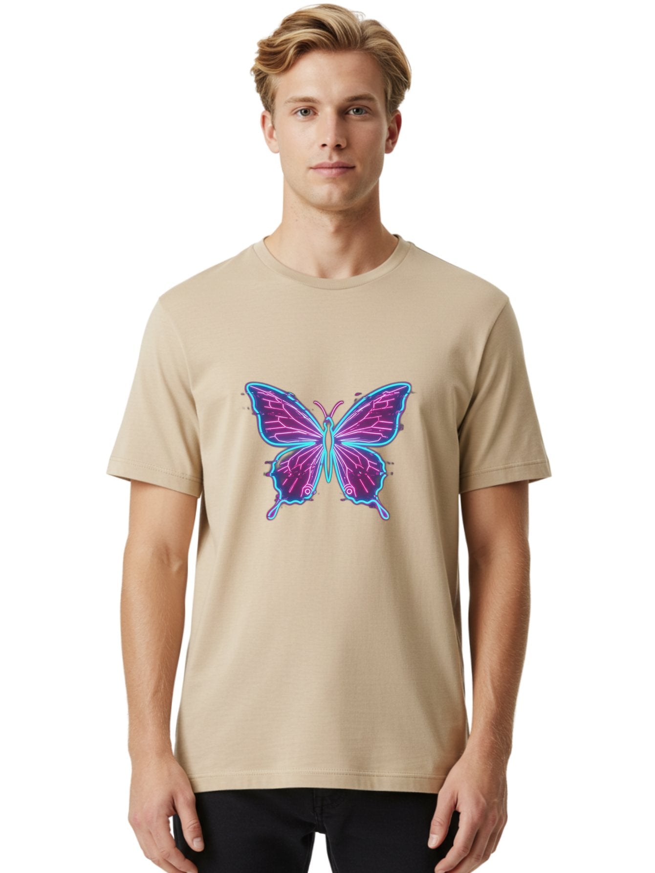 Glowing-Butterfly Men'S Graphic Tee, 100% Cotton, Comfortable Casual Summer Wear, Machine Washable, Vintage Camera, Old Camera, Antique Camera, Black Camera, Classic Photography, Photography Equipment, Nostalgic Device, Film Camera, Camera Art Bai048 16