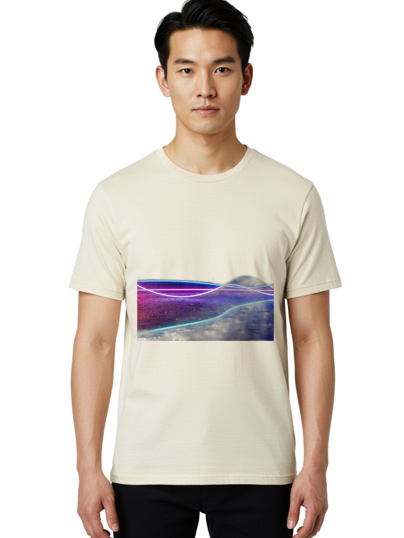 Glowing-Landscape Men'S Graphic Tee, 100% Cotton, Comfortable Casual Summer Wear, Machine Washable, Vintage Camera, Old Camera, Antique Camera, Black Camera, Classic Photography, Photography Equipment, Nostalgic Device, Film Camera, Camera Art Bai051 22